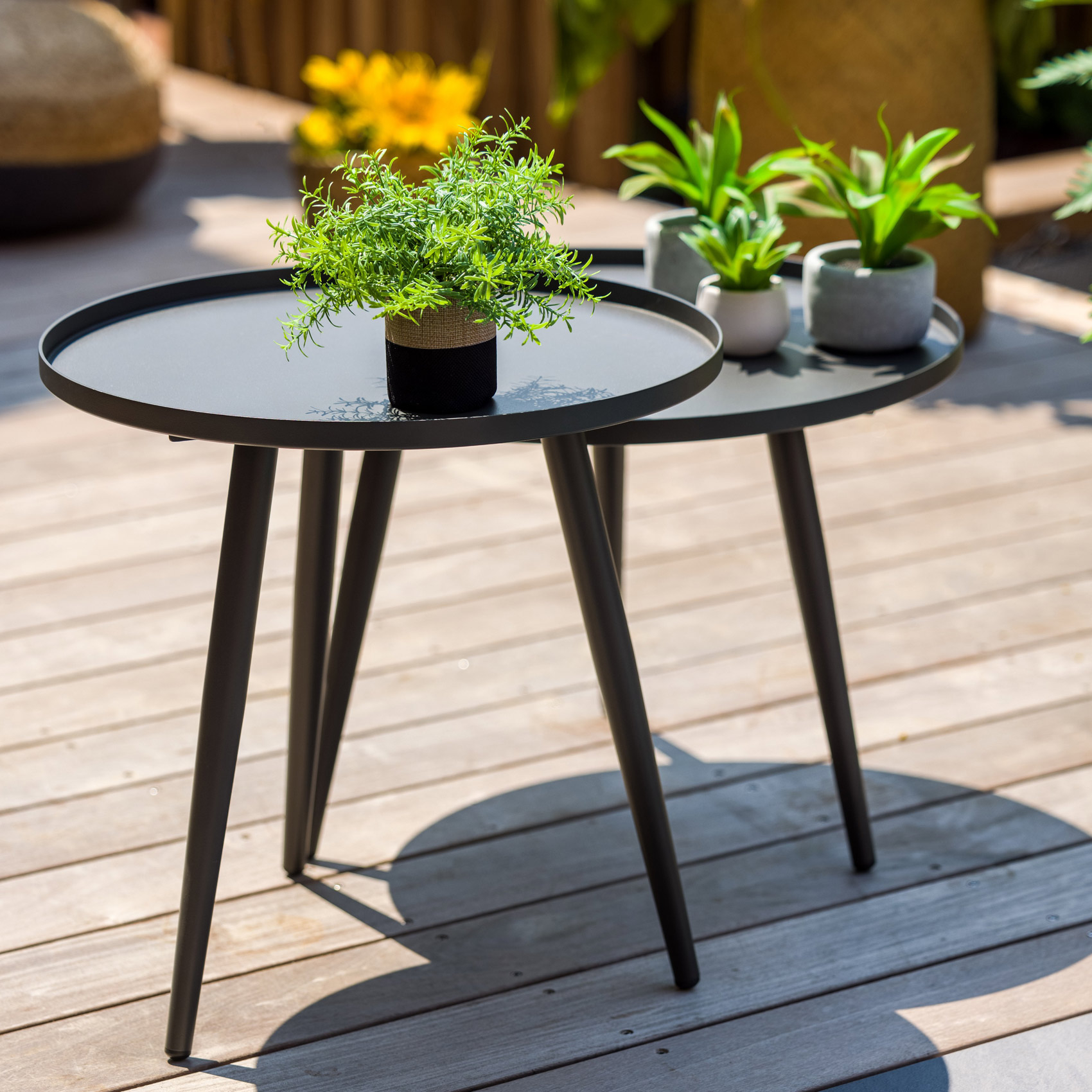 Table basse ronde semi gigogne — vue 4