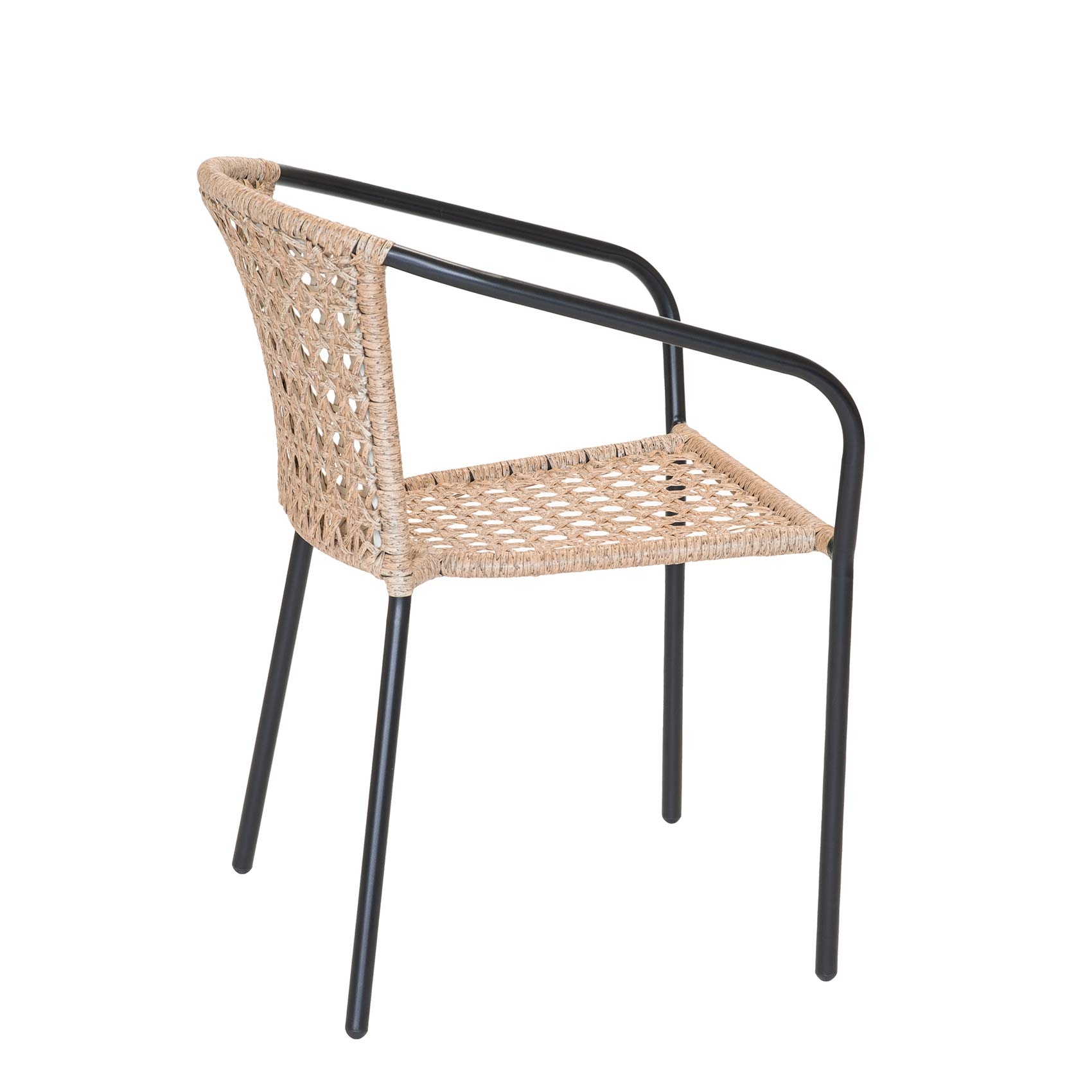 Fauteuil en résine tressée façon cannage — vue 3