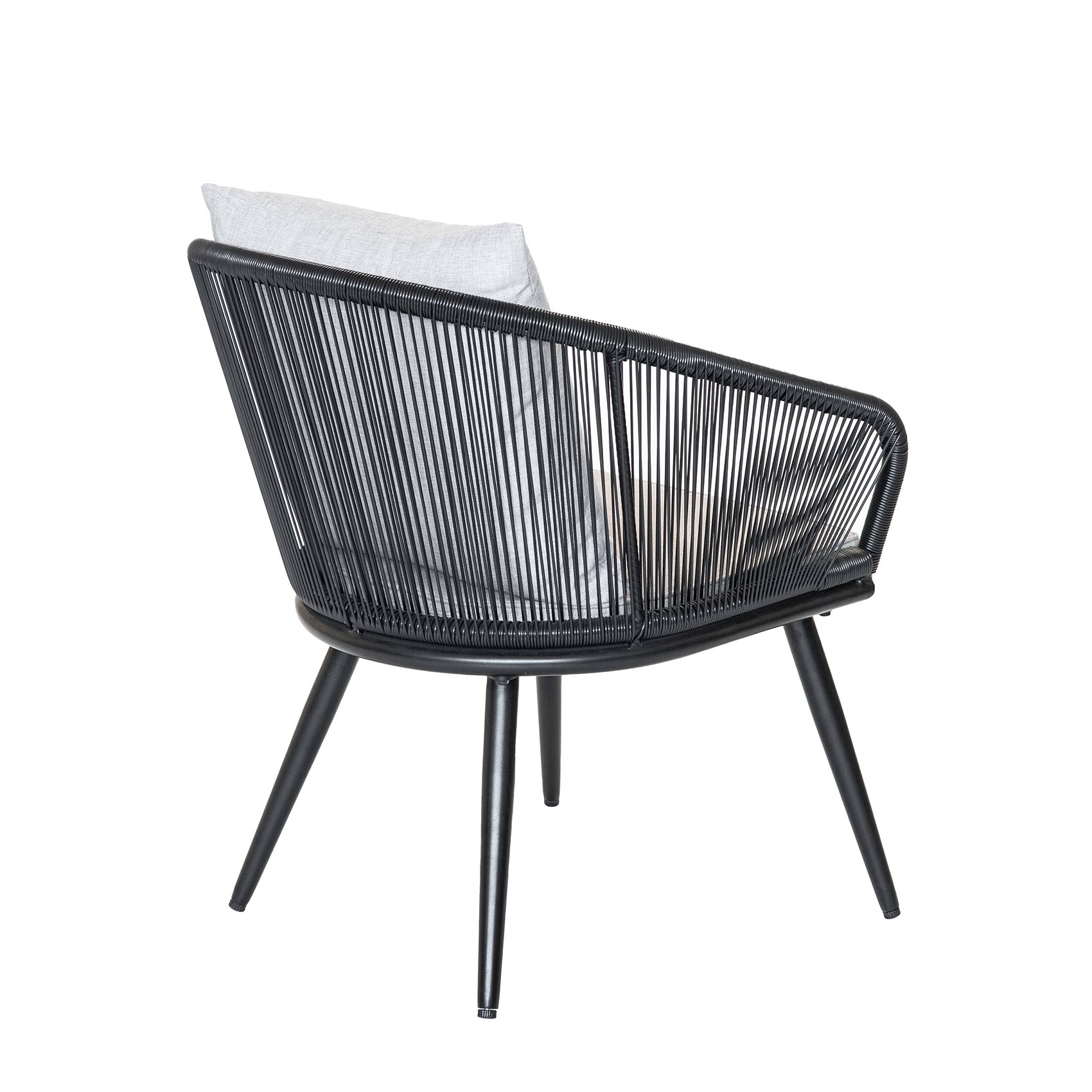 Duo de 2 fauteuils en résine tissée et cordes — vue 4