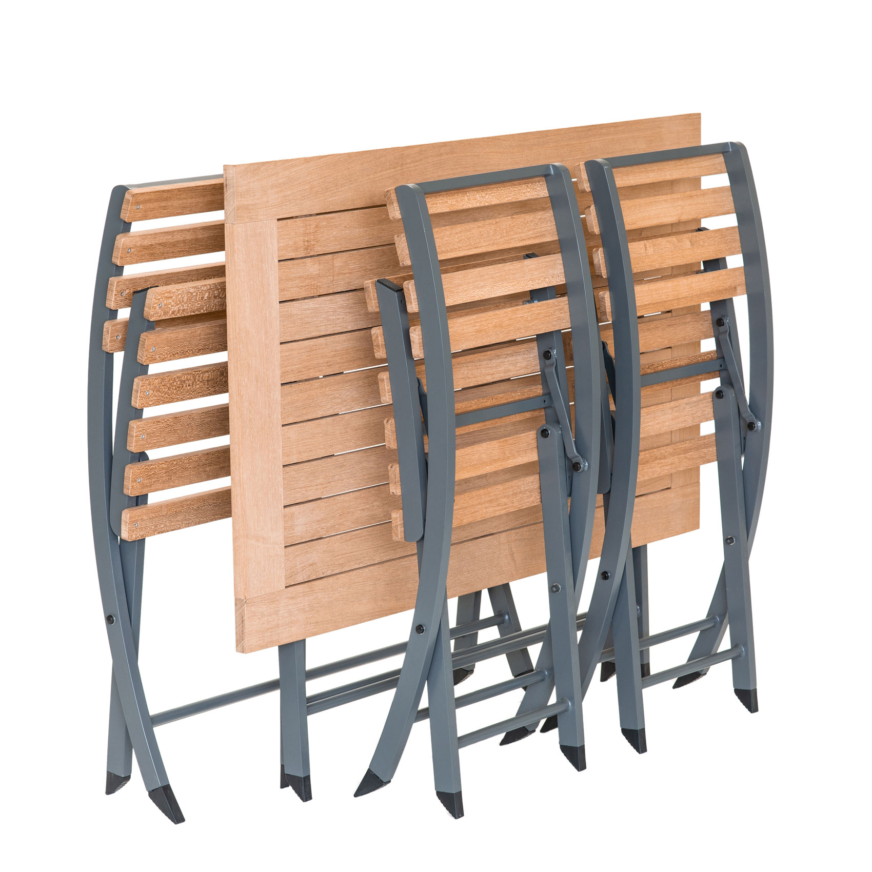 Ensemble repas pliant en teck — vue 6