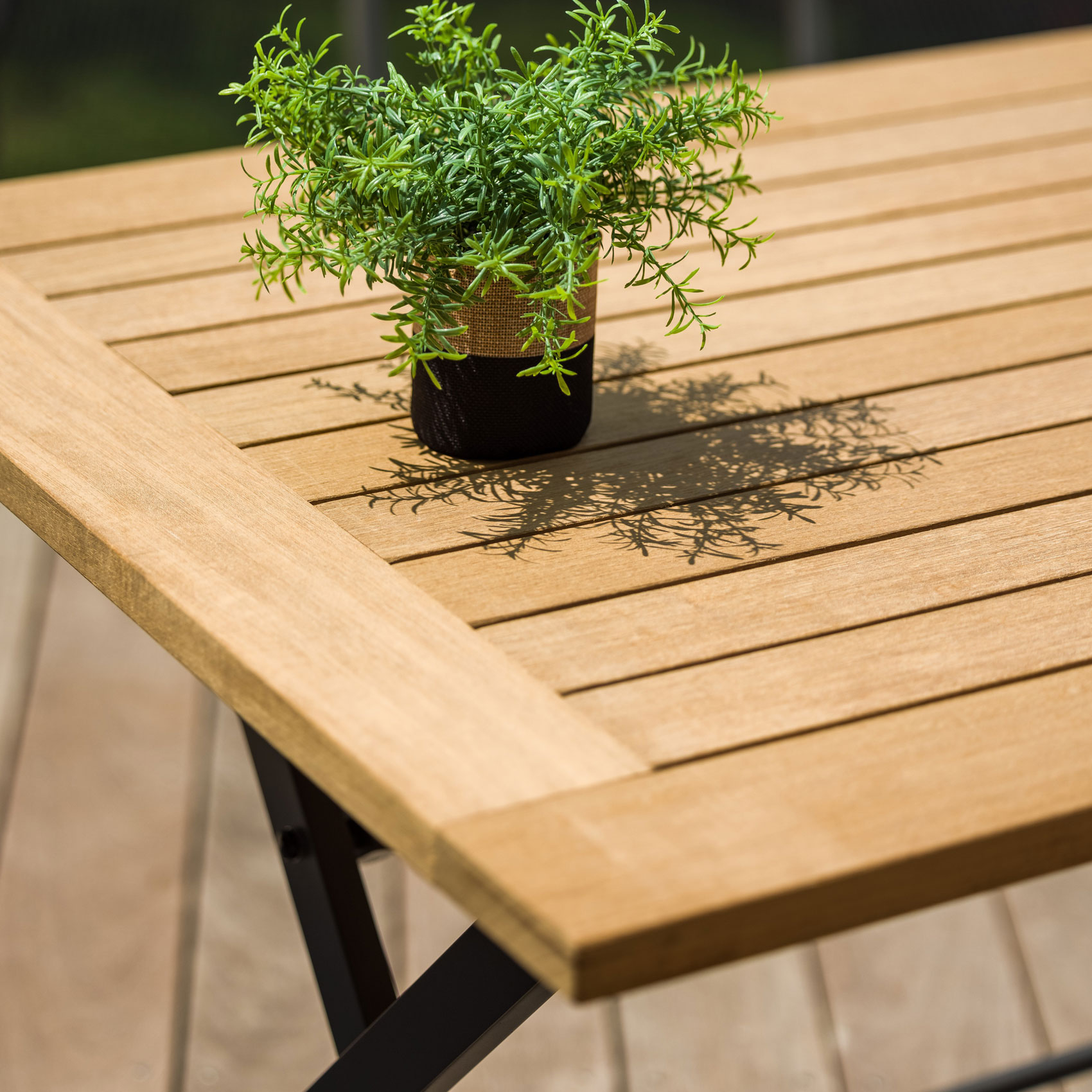 Ensemble repas pliant en teck — vue 5