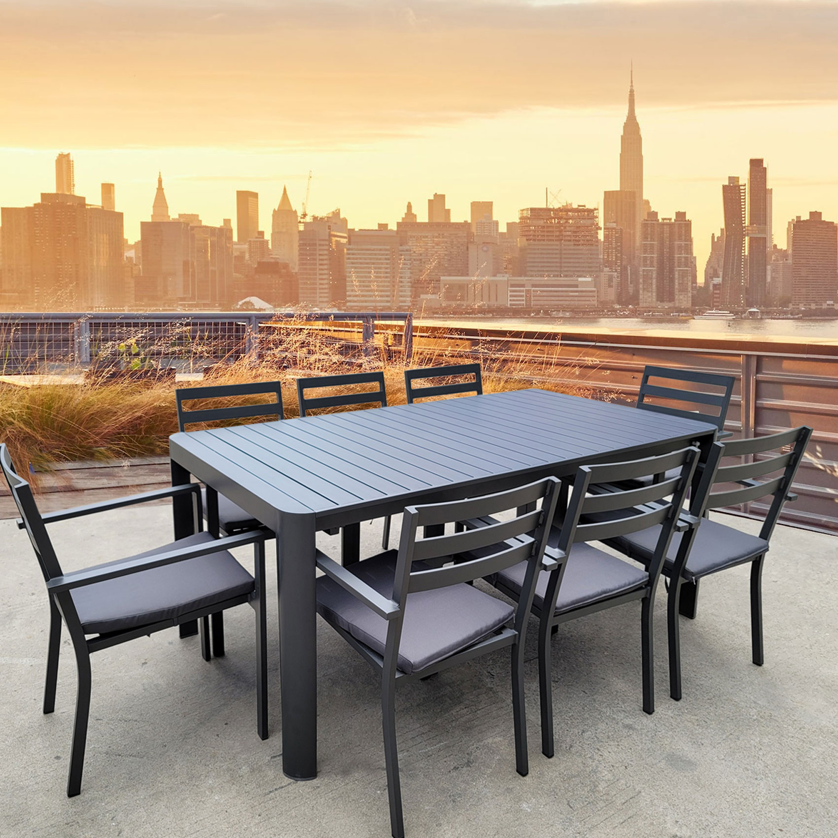 Fauteuil en aluminium et empilable — vue 4