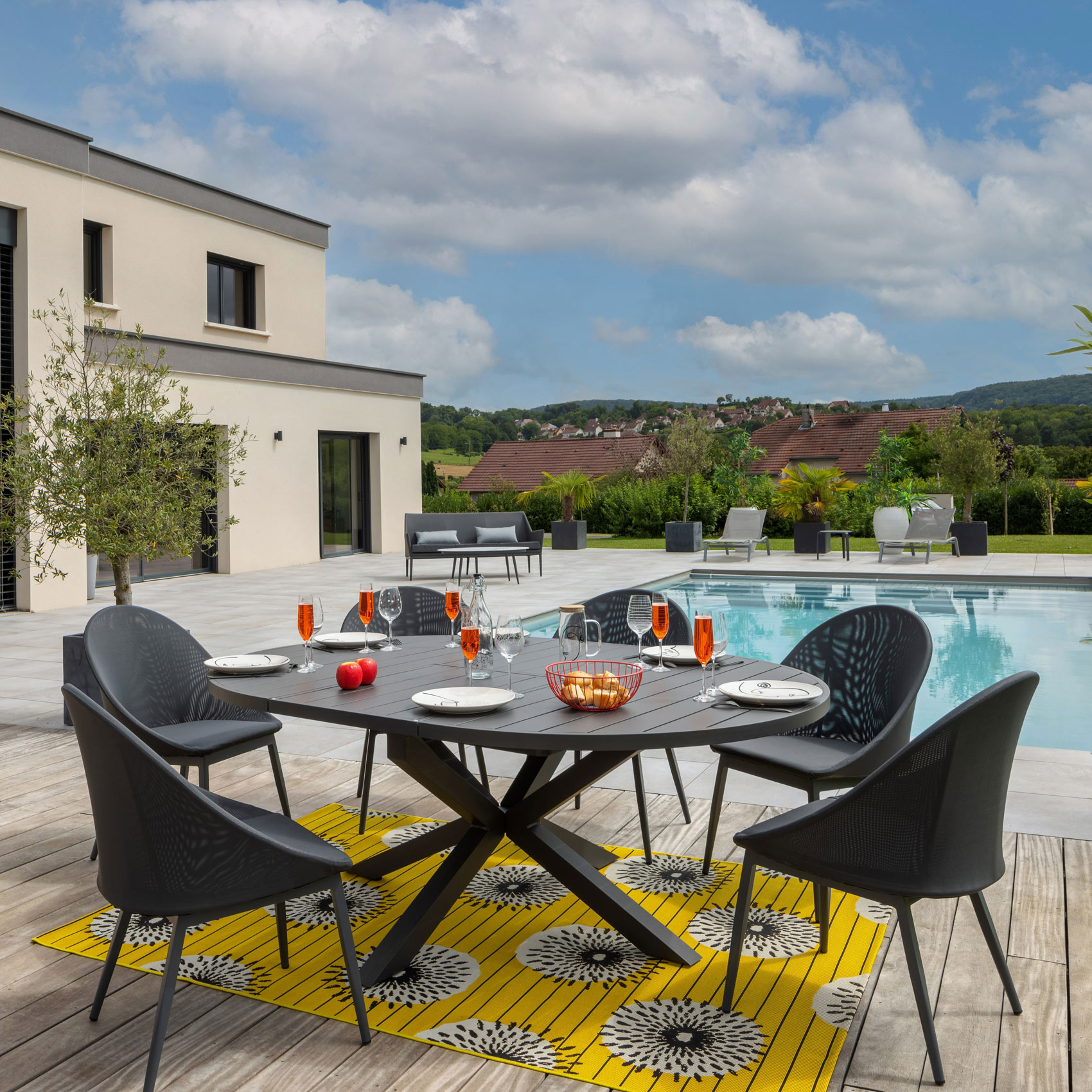 Table ronde extensible pour 8/10 personnes — vue 6