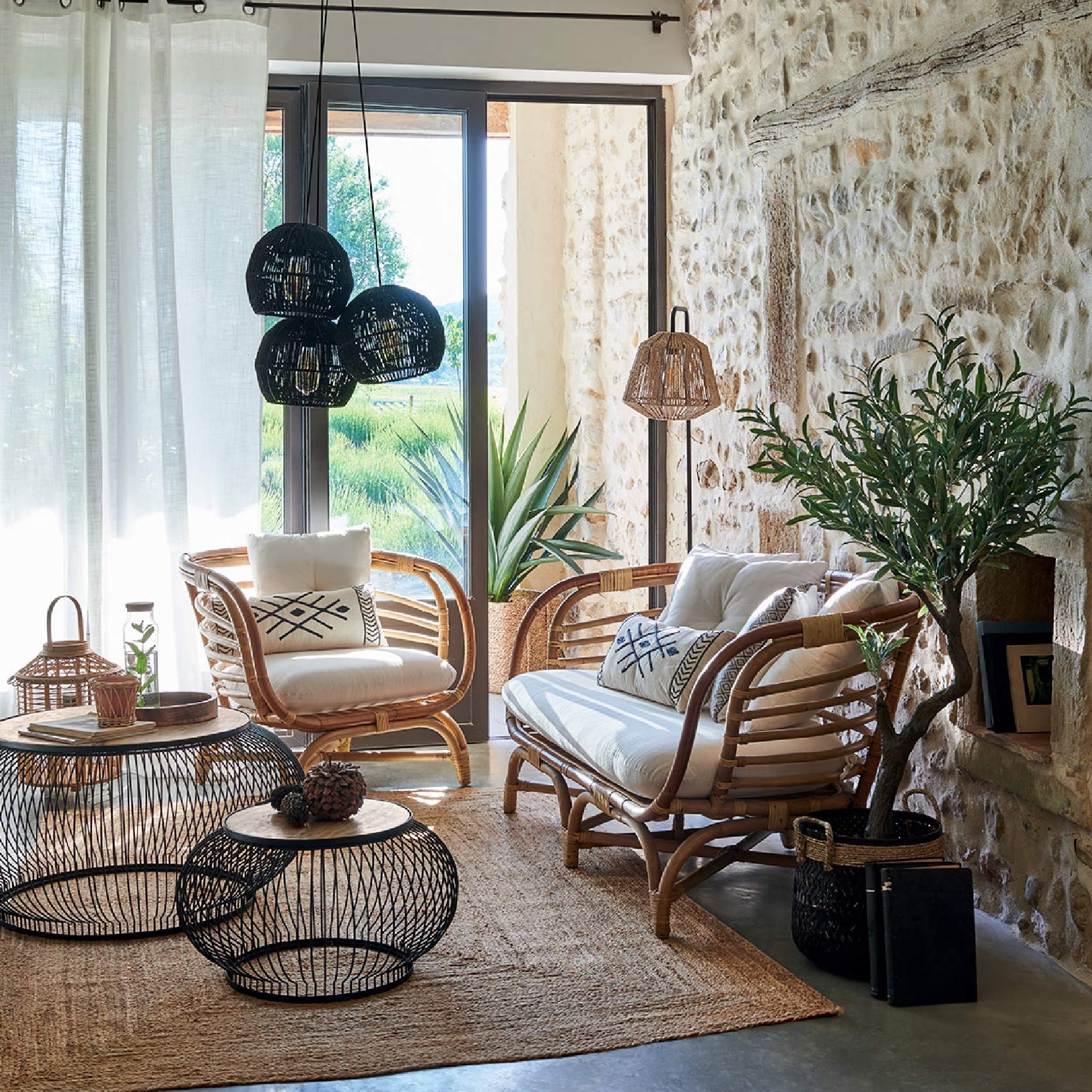 Tapis rectangulaire en jute — vue 3