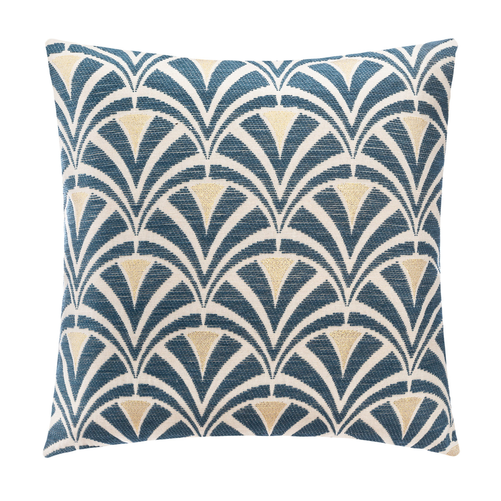 Housse de coussin géométrique en chenille