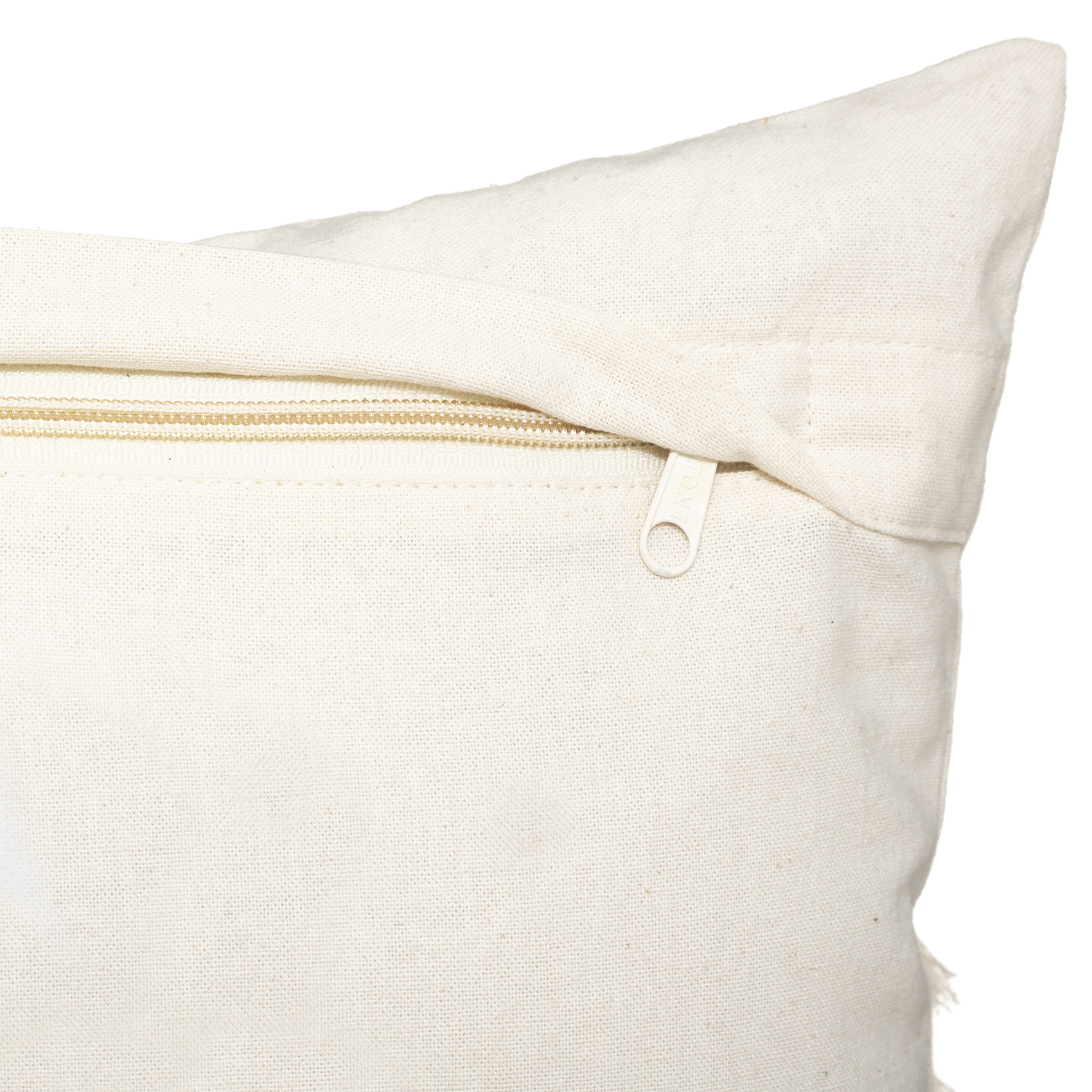 Coussin en coton et macramé — vue 4