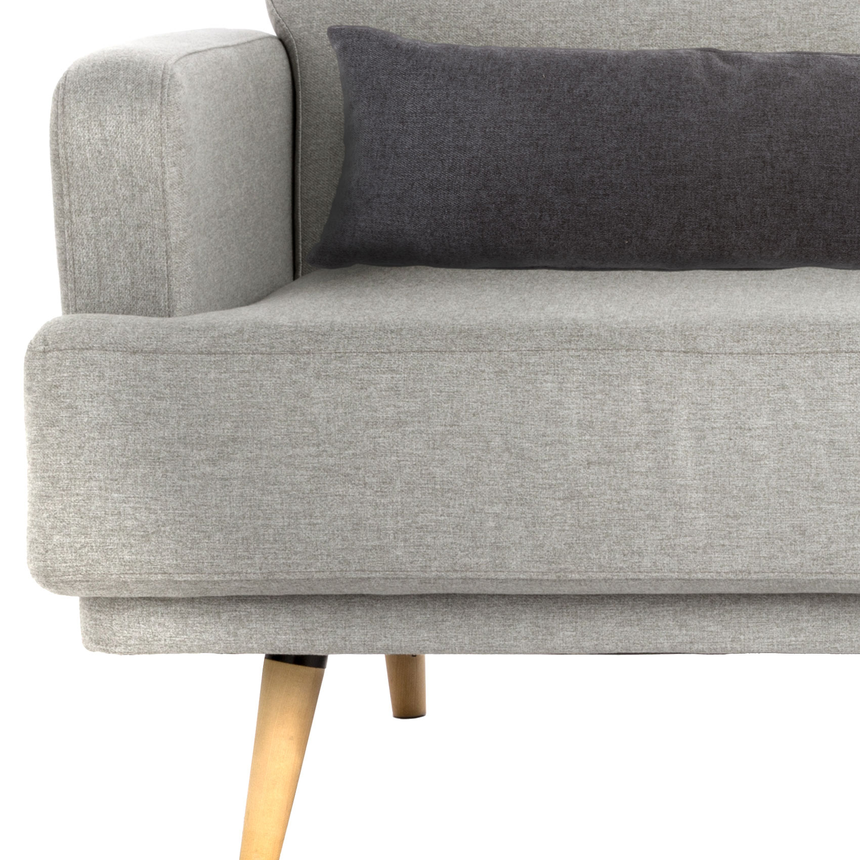 Canapé convertible 3 places uni — vue 3