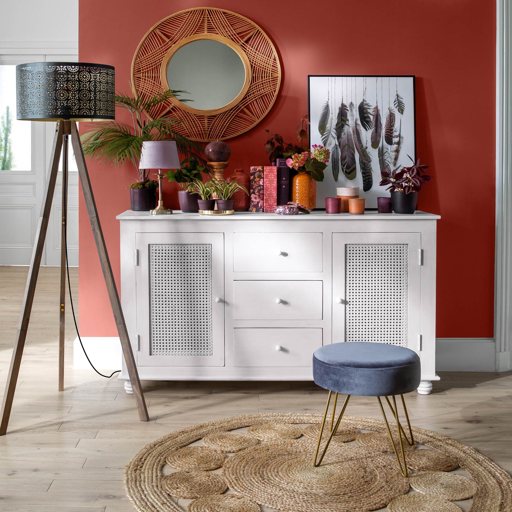 Tapis déco en jute ajourée — vue 5