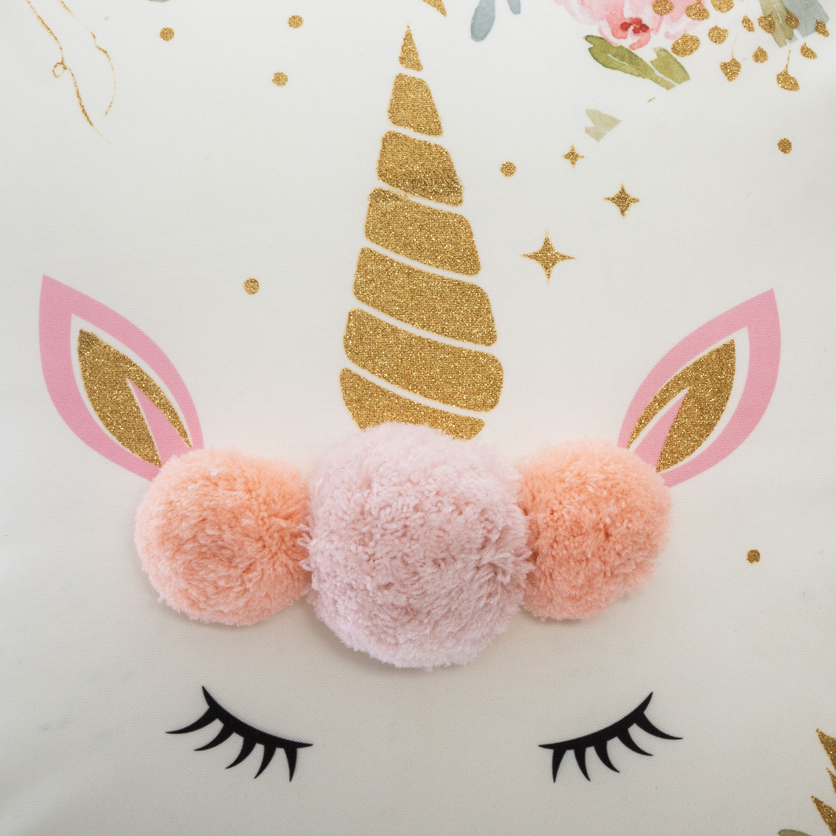 Coussin licorne à pompons — vue 4