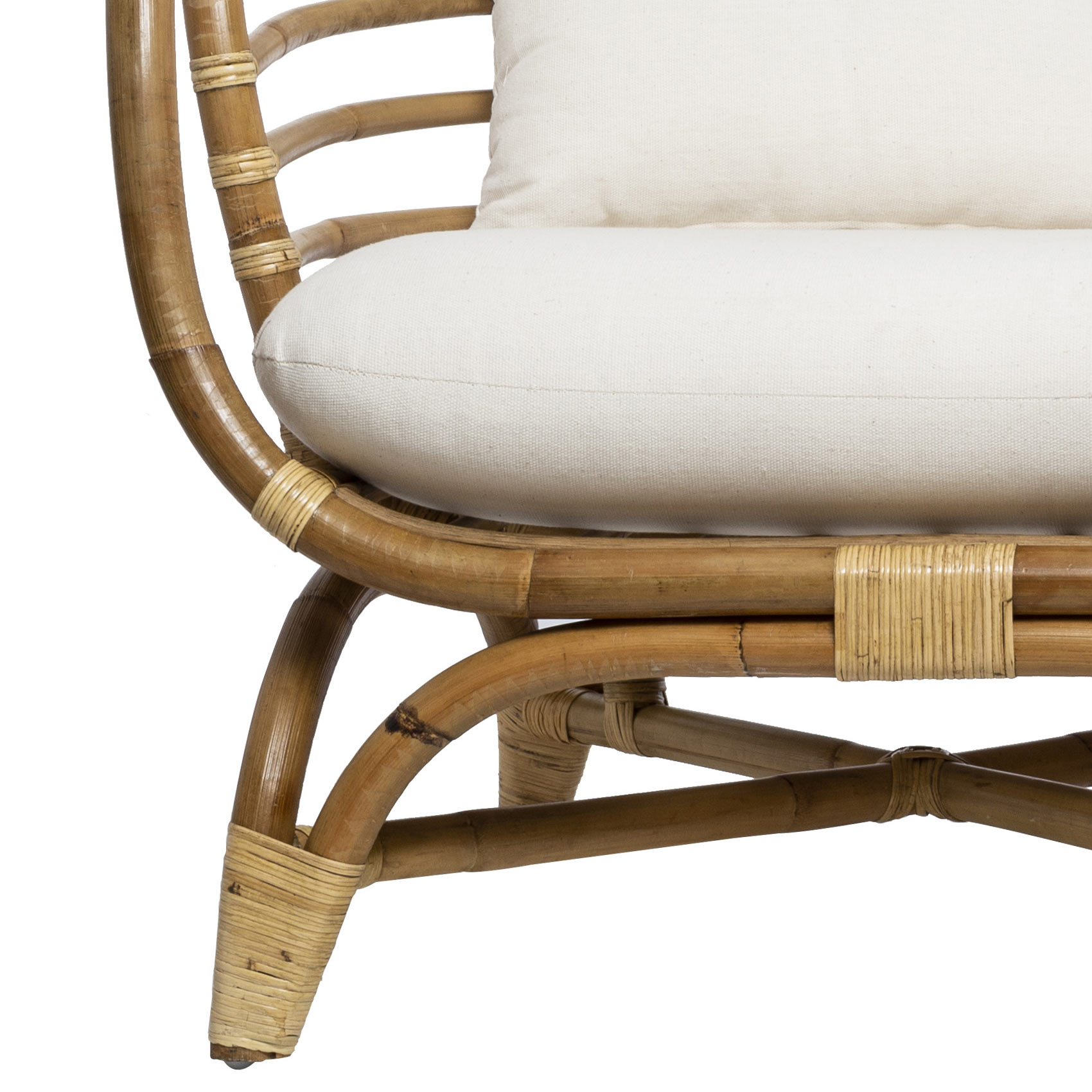 Canapé 3 places en rotin — vue 4