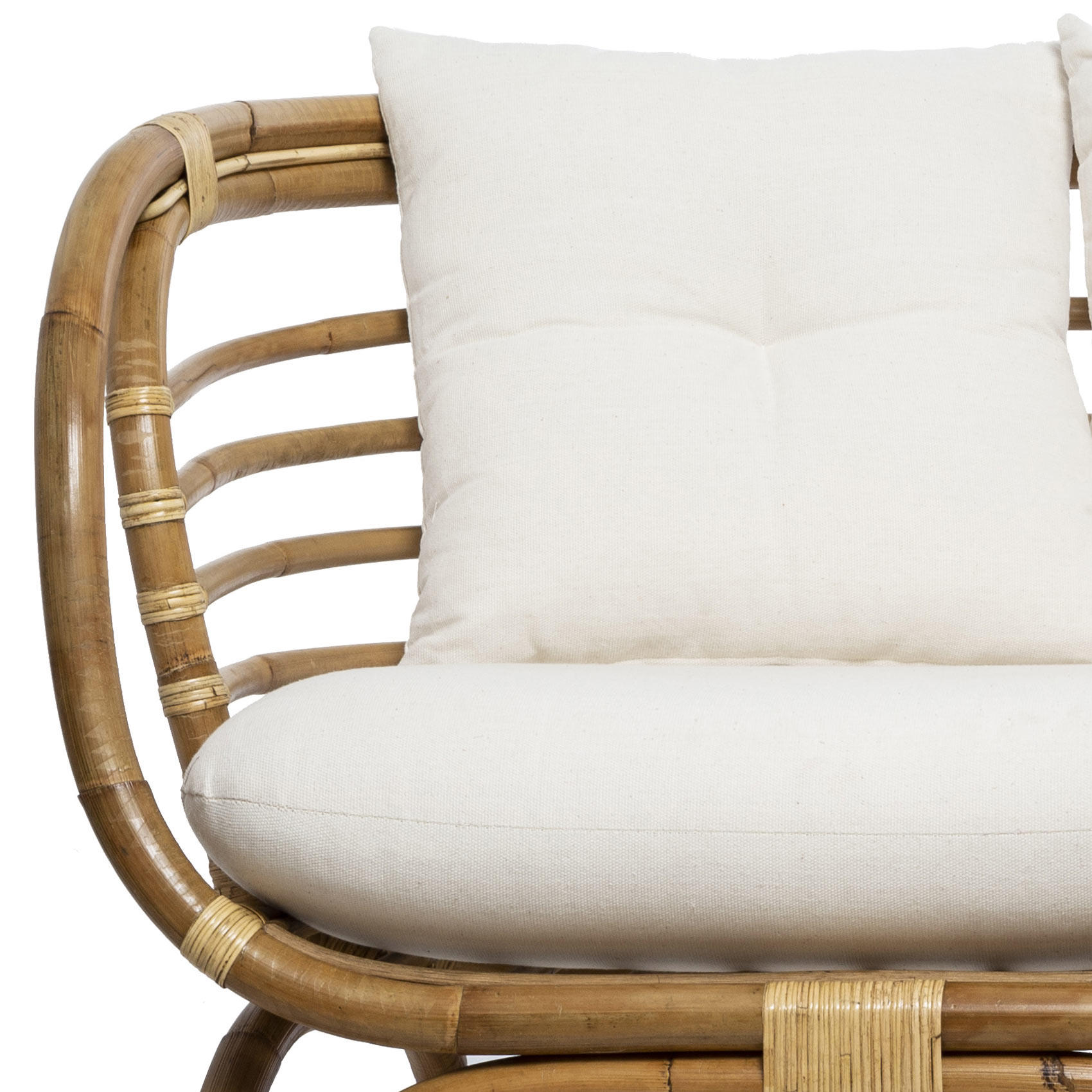 Canapé 3 places en rotin — vue 3