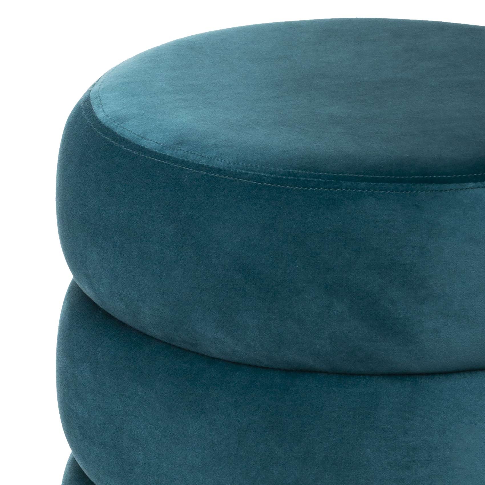 Pouf rond en velours — vue 5