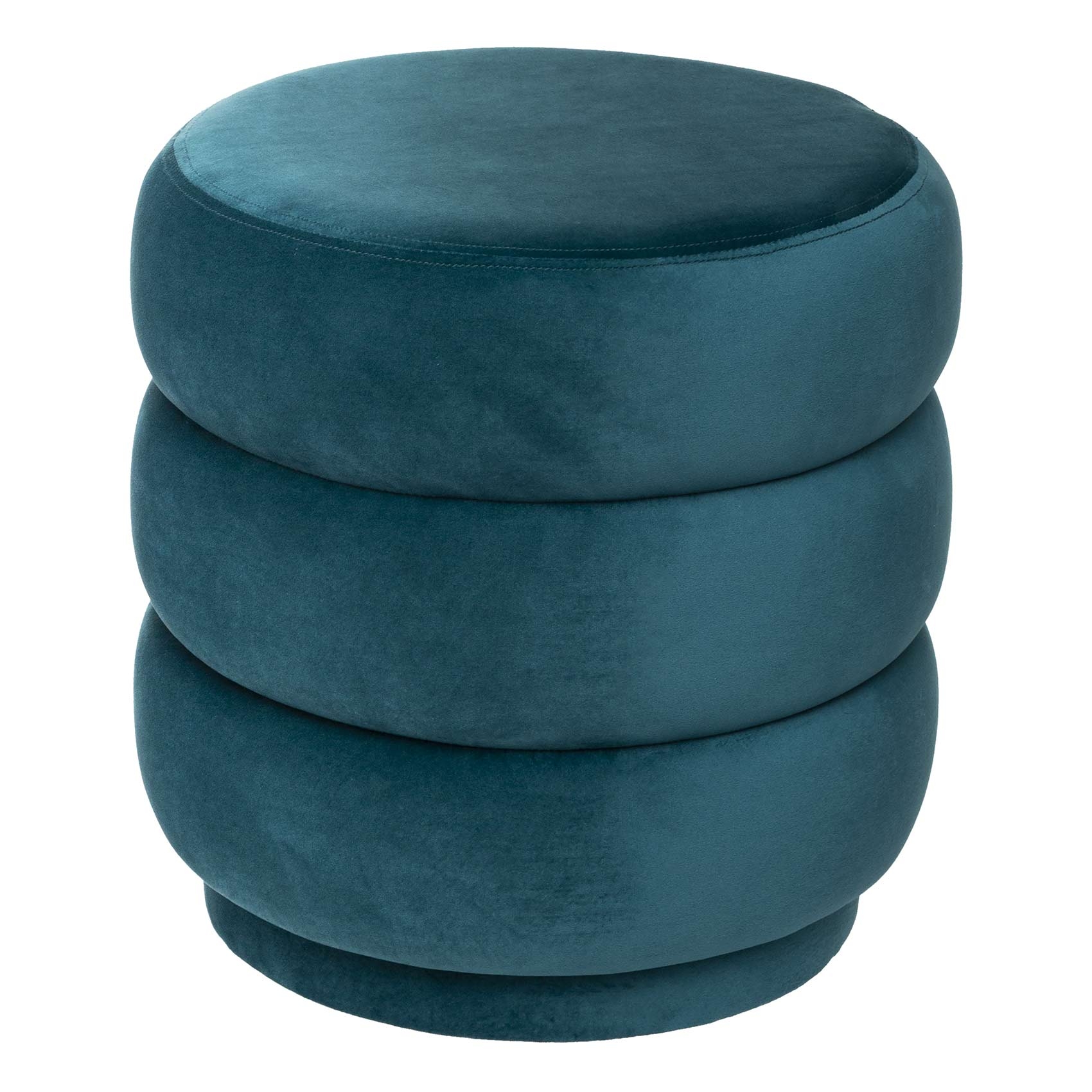 Pouf rond en velours — vue 4
