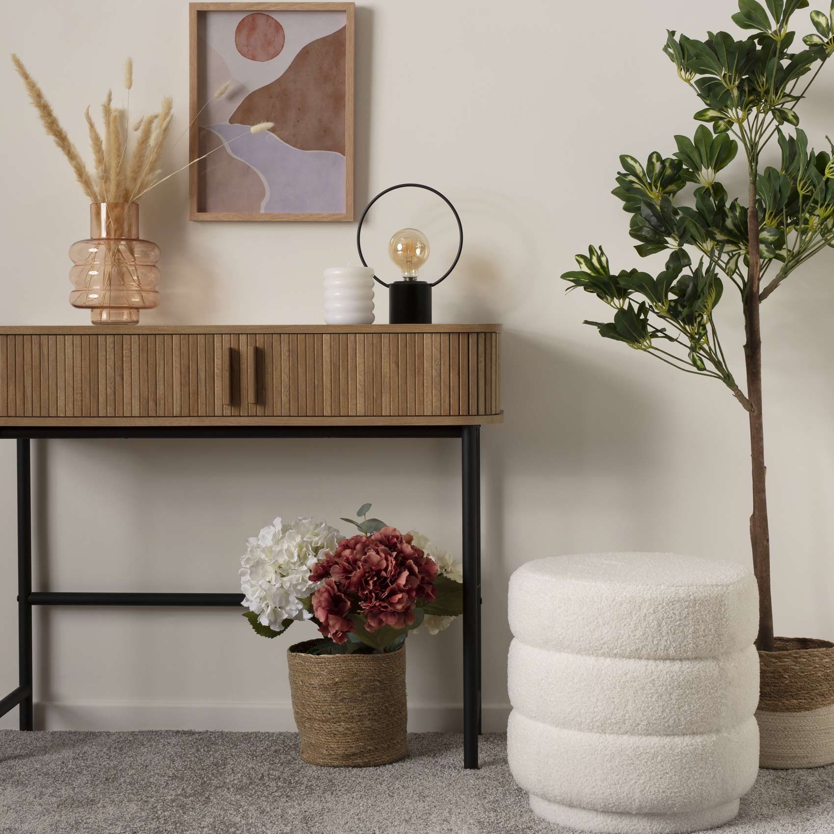 Pouf en velours et bouclettes — vue 4