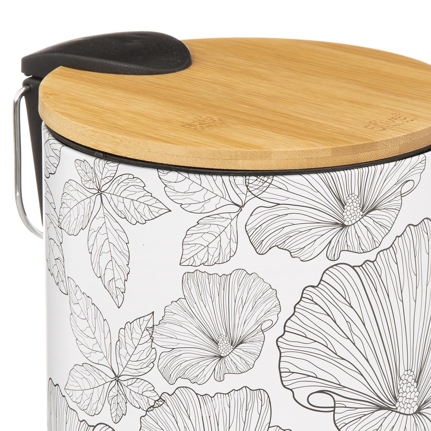 Poubelle à pédale esprit floral — vue 3