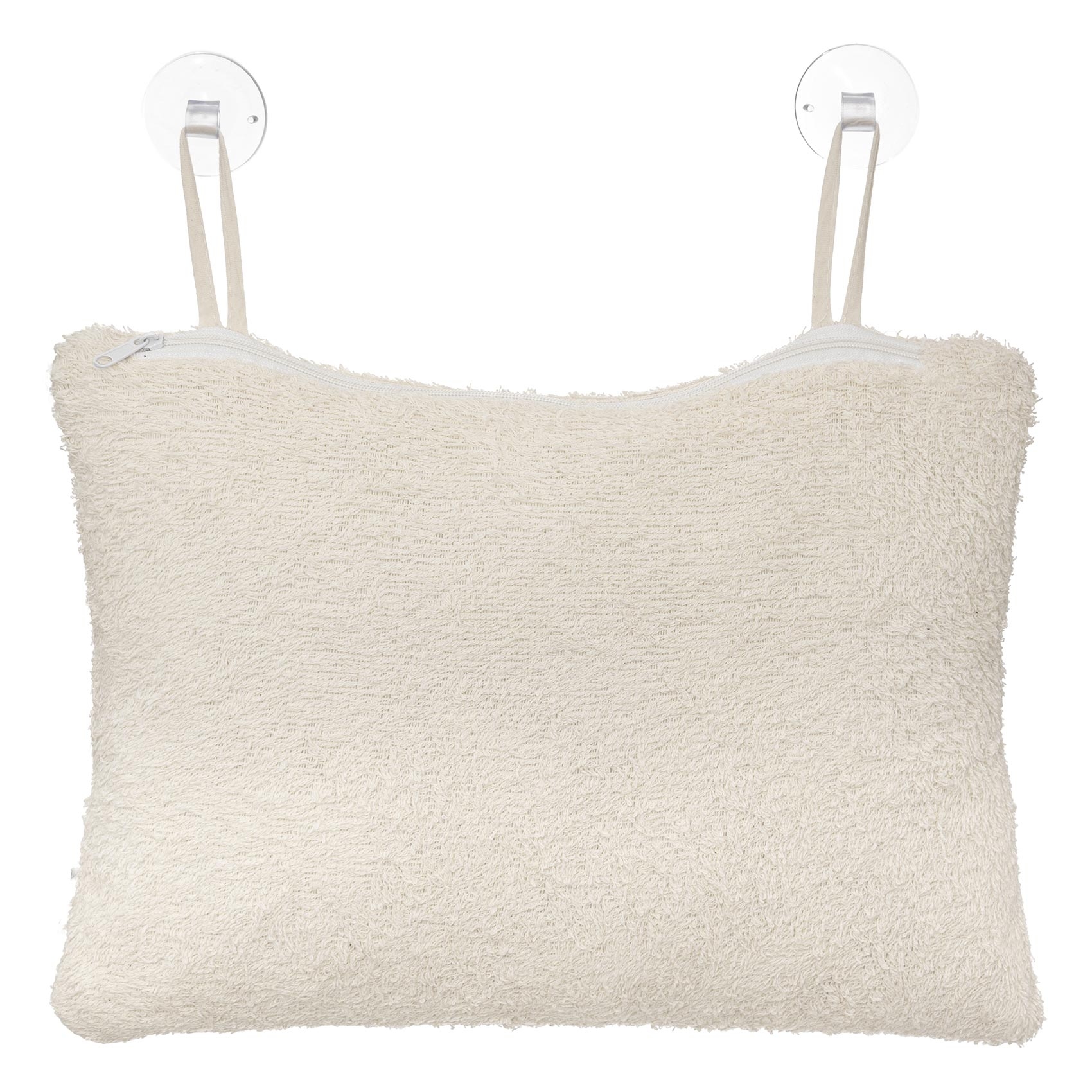 Oreiller de bain déhoussable avec ventouses