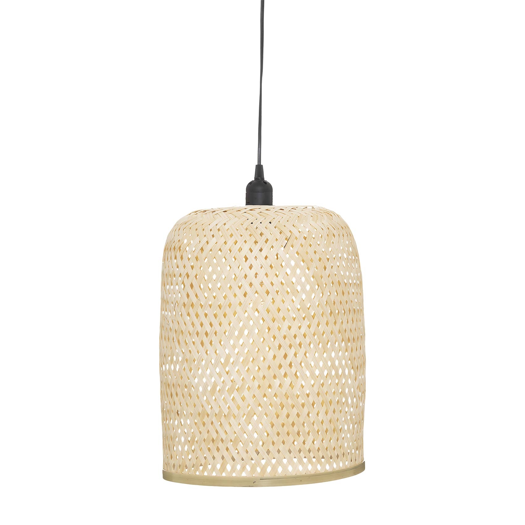 Suspension effet cloche en bambou