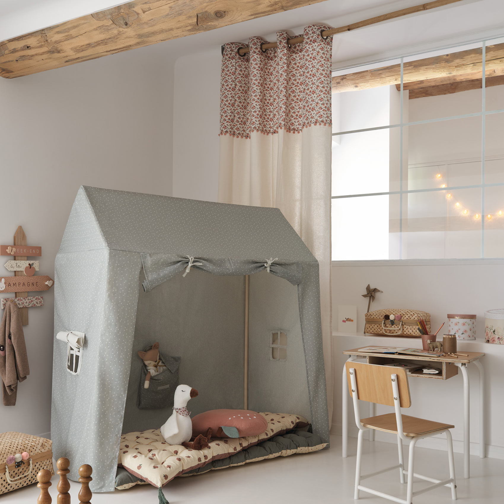 Rideau enfant petites fleurs vintage — vue 5