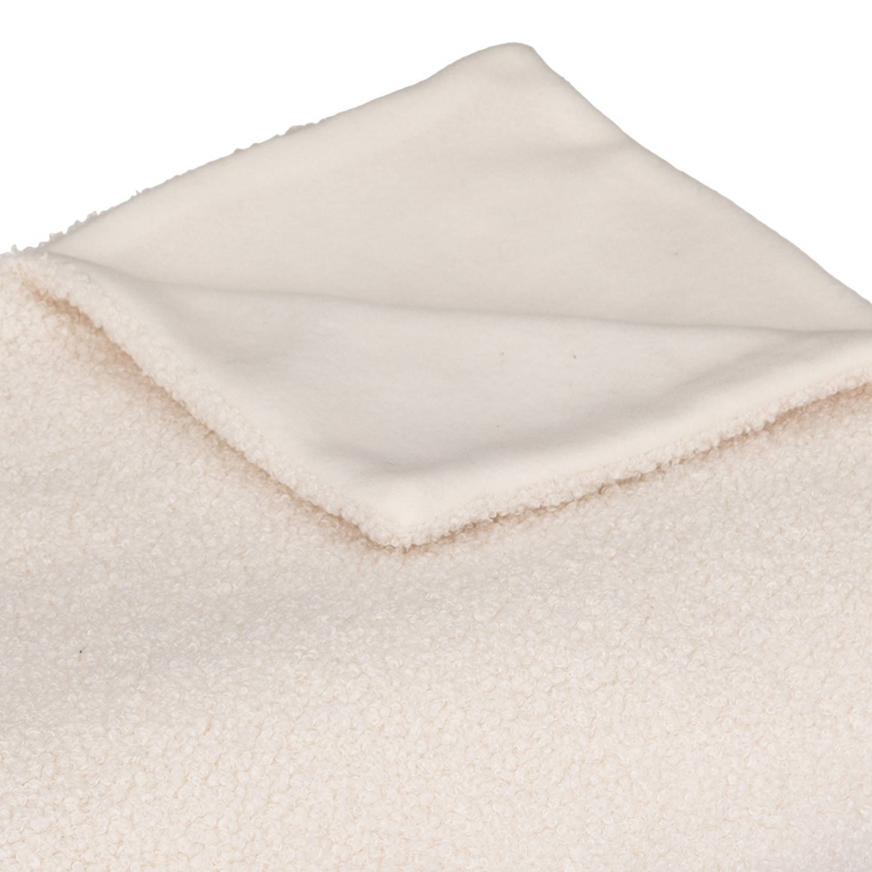 Plaid uni en polaire et bouclette — vue 3