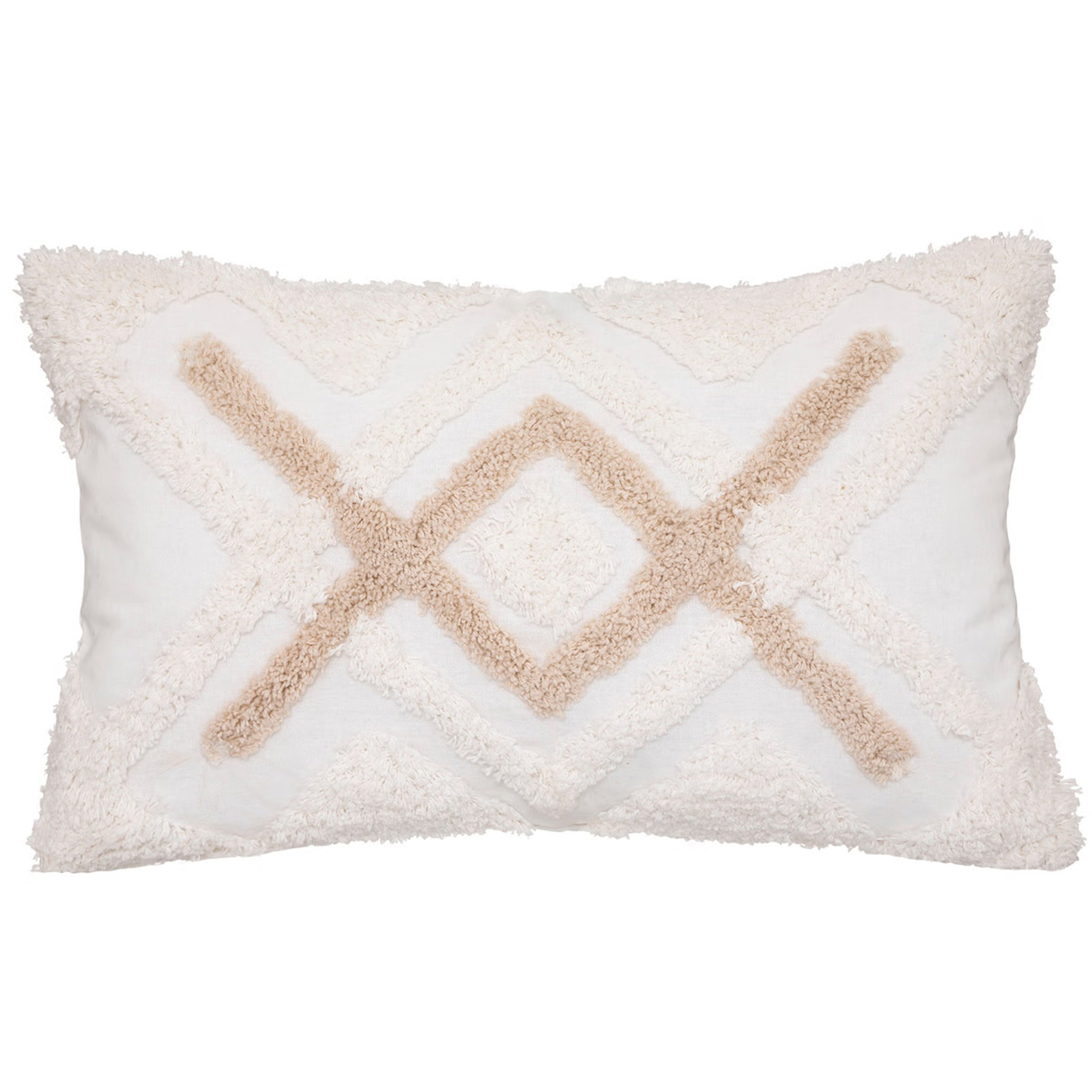 Housse de coussin rectangulaire tuftée