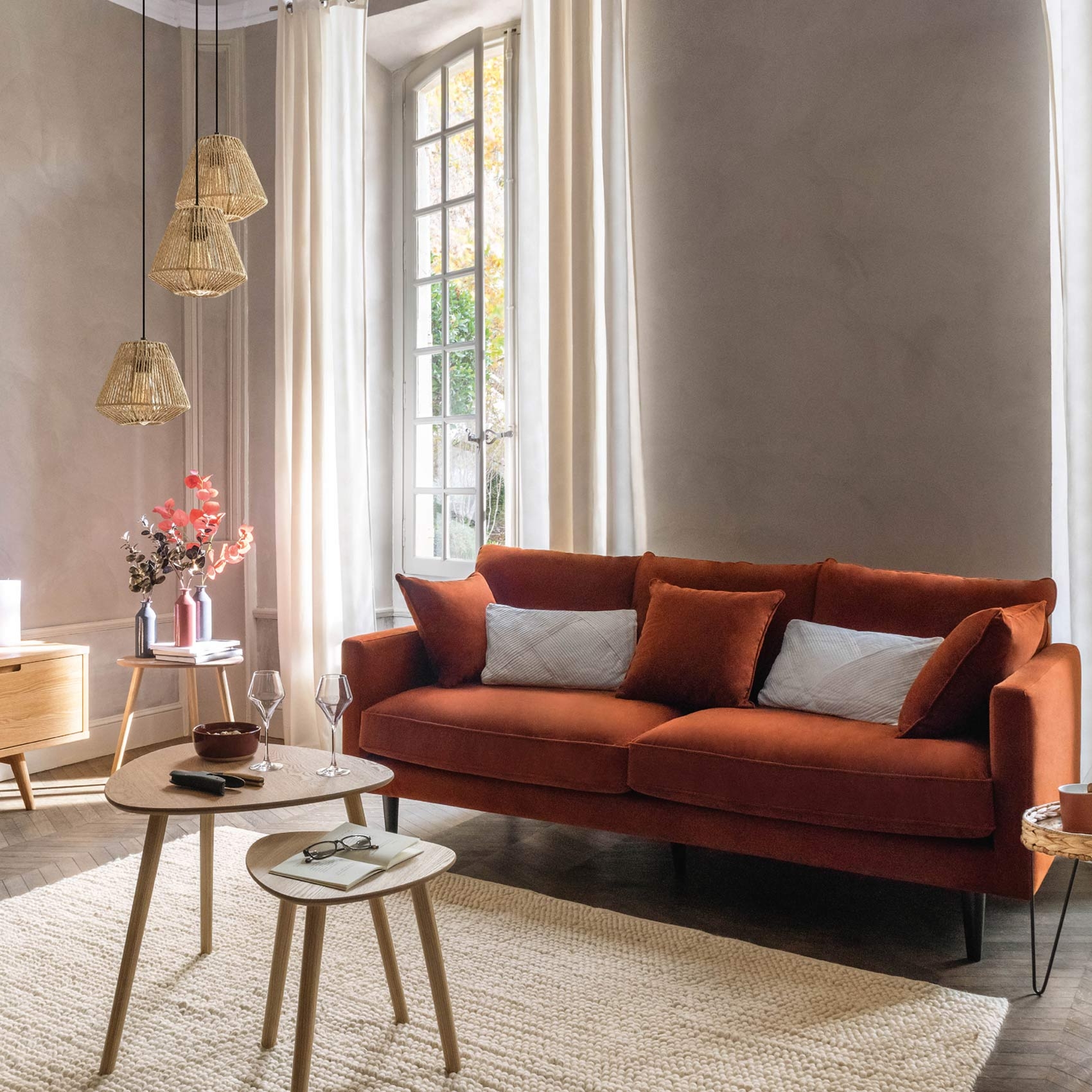 Canapé en velours déperlant — vue 6