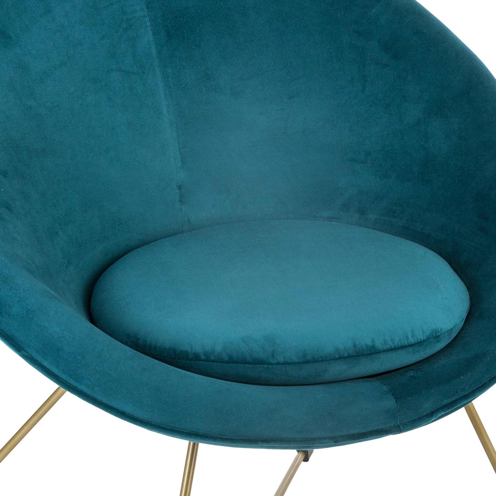 Fauteuil en velours esprit sixties — vue 3