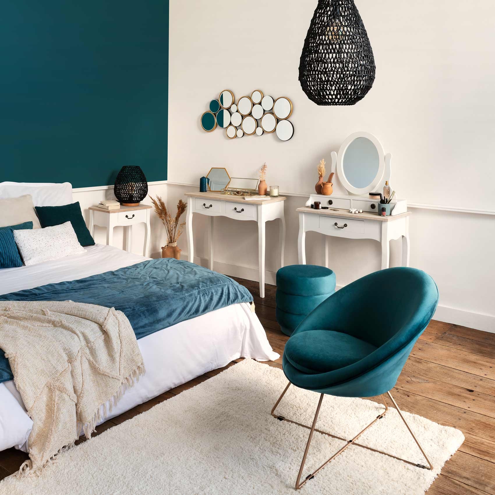 Fauteuil en velours esprit sixties — vue 6