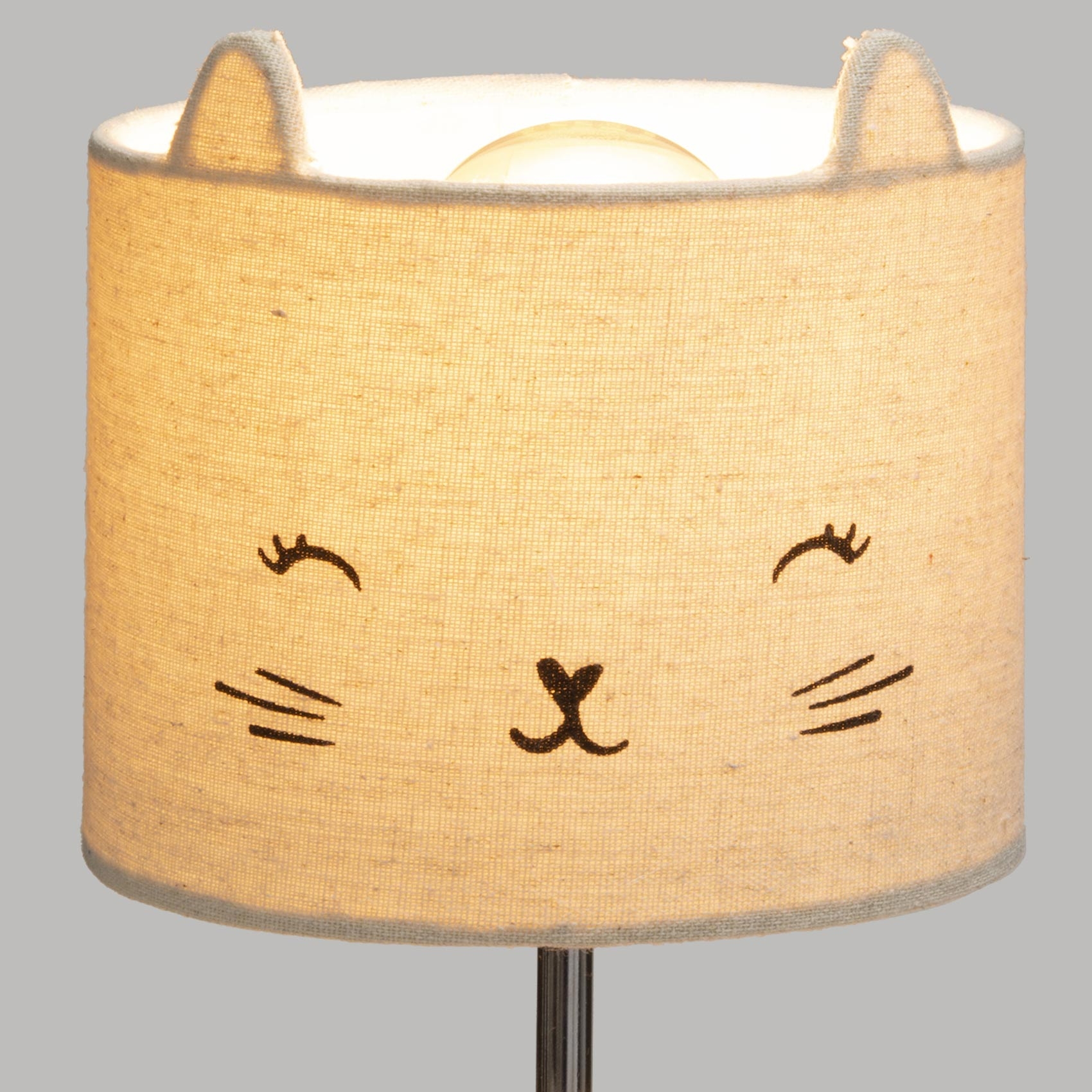 Lampe avec abat jour chat — vue 3