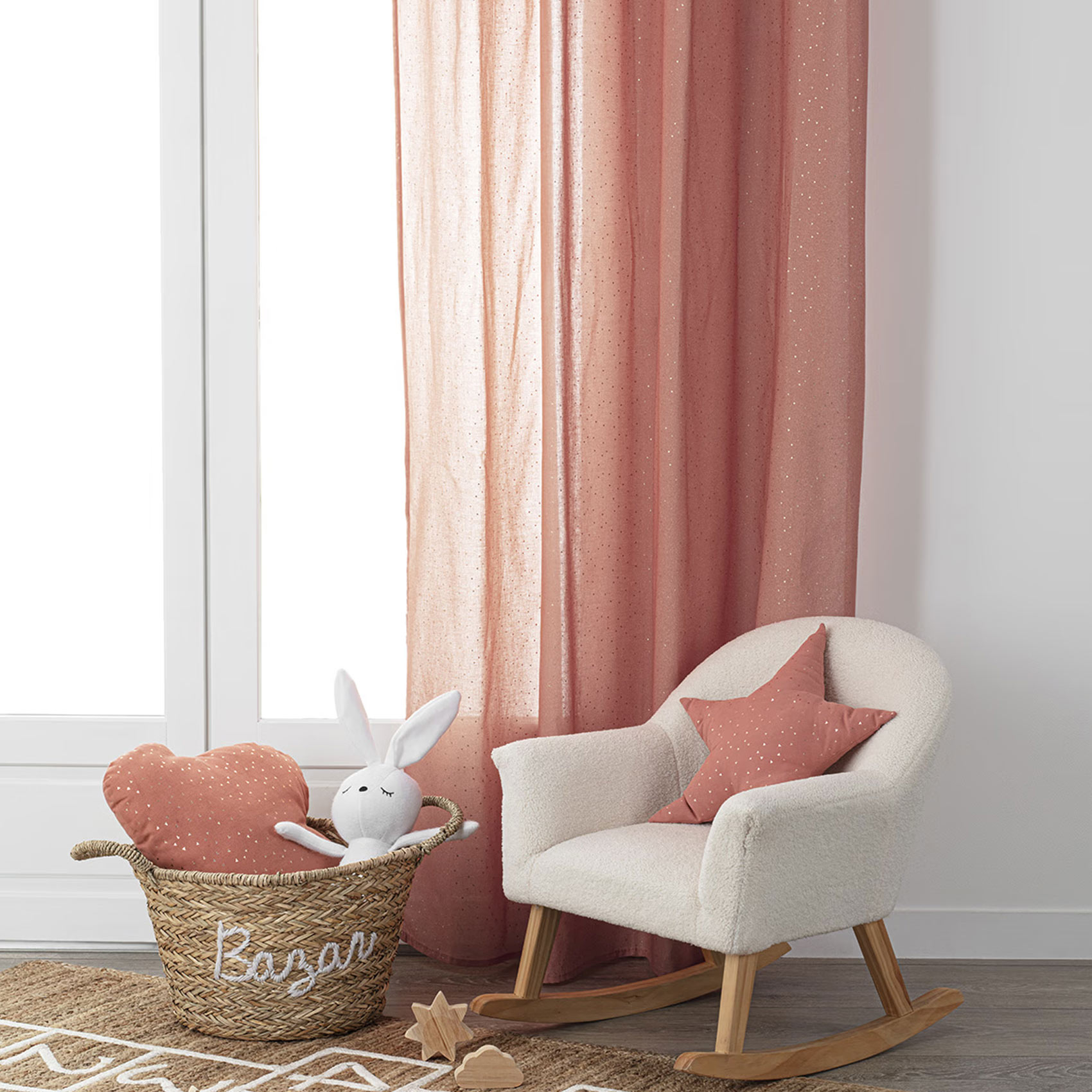 Rideau Voilage gaze de coton motifs brillants — vue 4