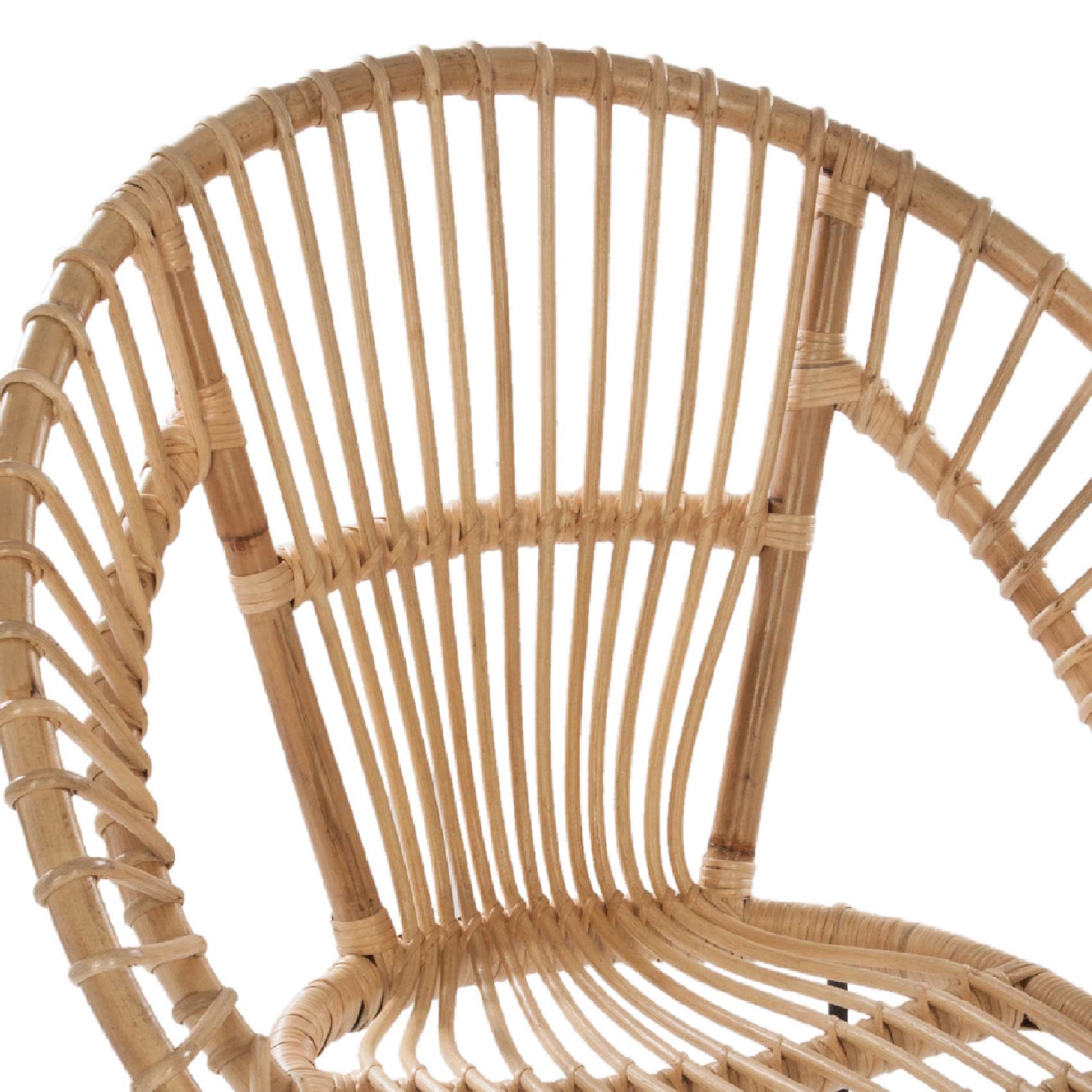 Fauteuil en métal et rotin — vue 3