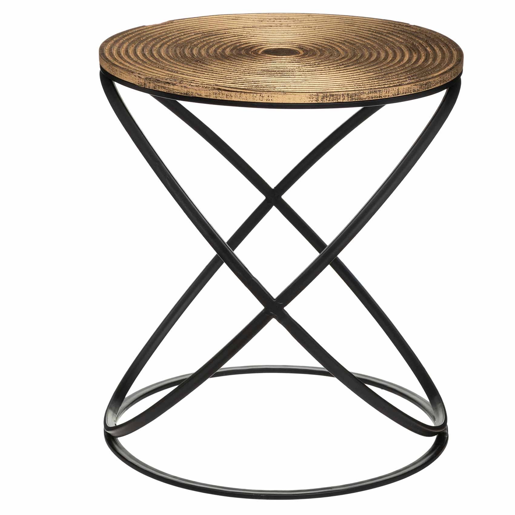 Tables gigognes avec plateau ethnique cuivré — vue 3