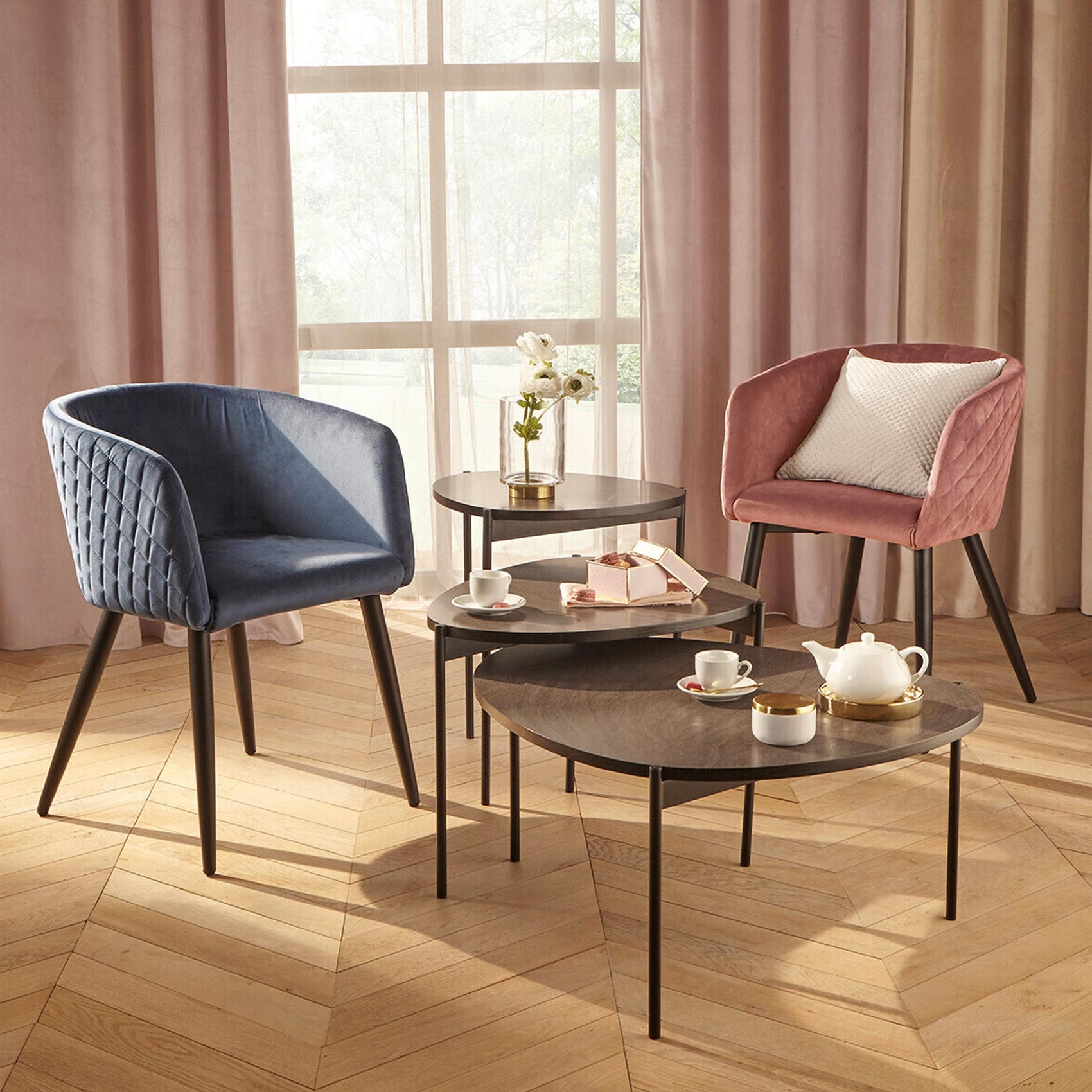 Coussin déhoussable en velours reliefé — vue 6