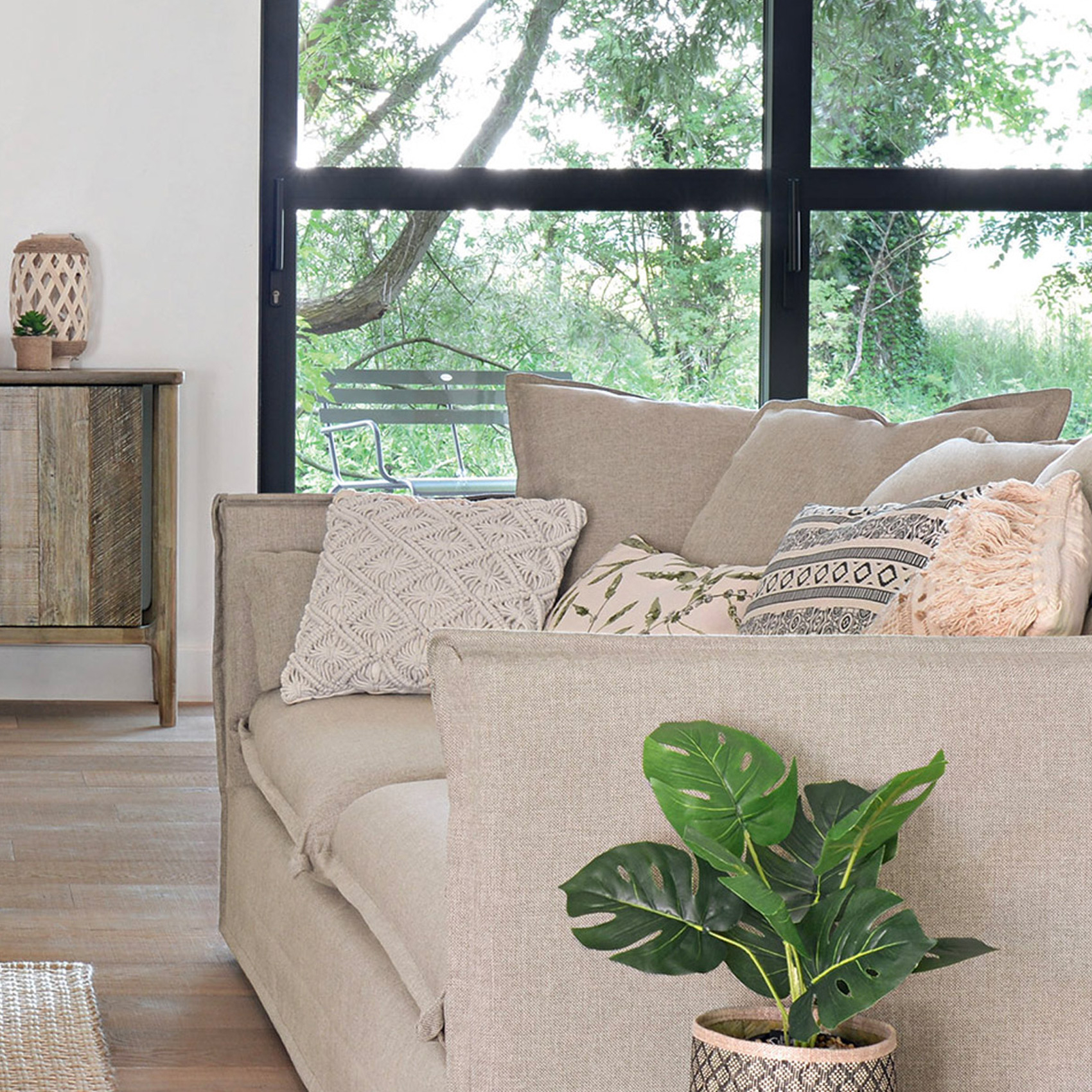 Coussin déhoussable en macramé — vue 5