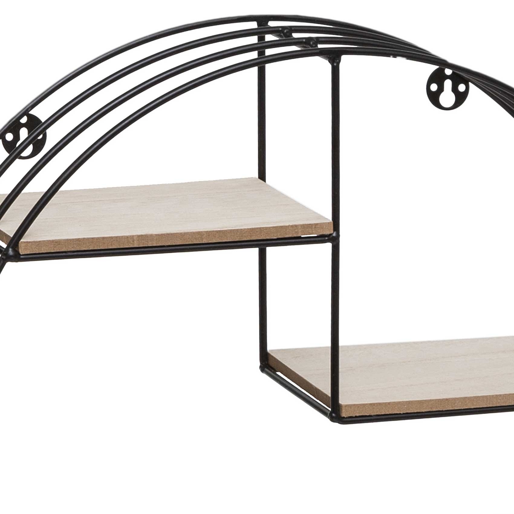 Etagère ronde en bois et métal — vue 3