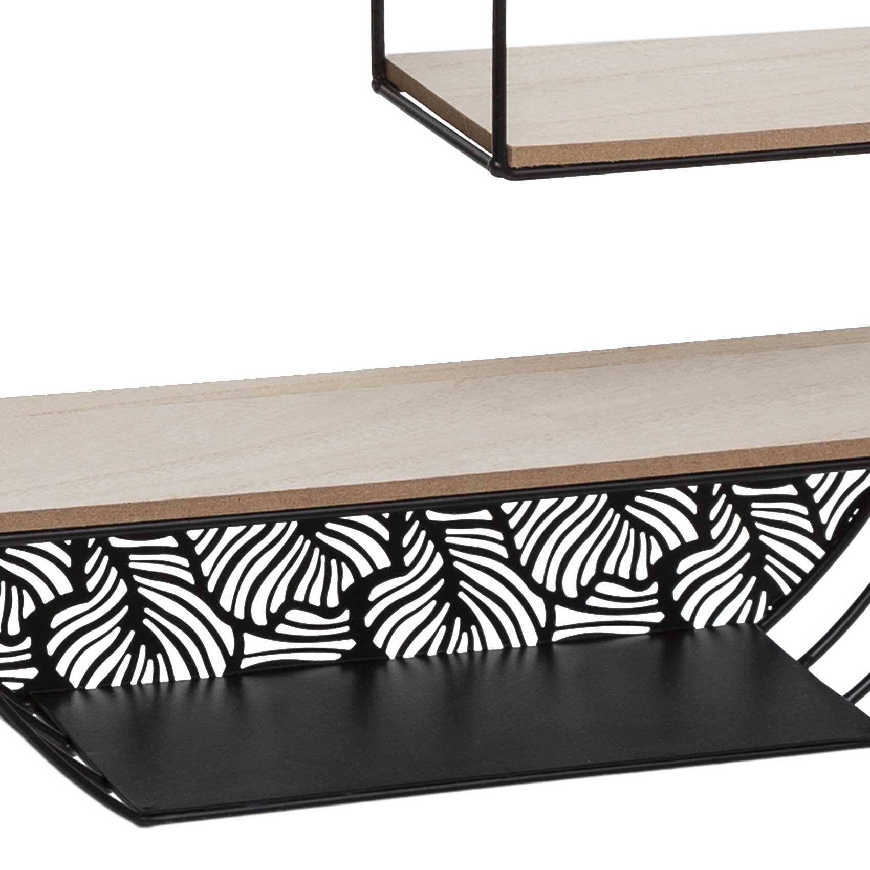 Etagère ronde en bois et métal — vue 4