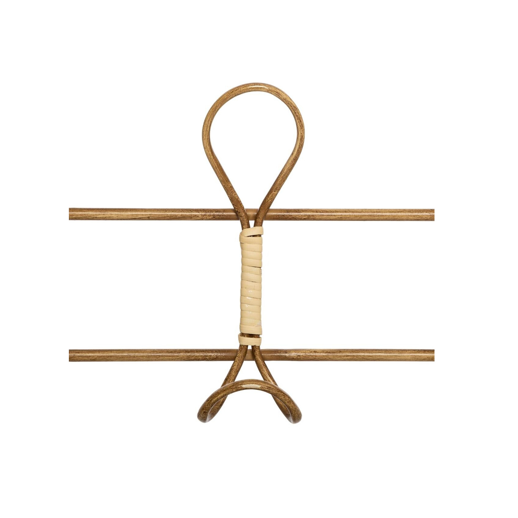 Porte Manteau effet Rotin 5 patères — vue 3