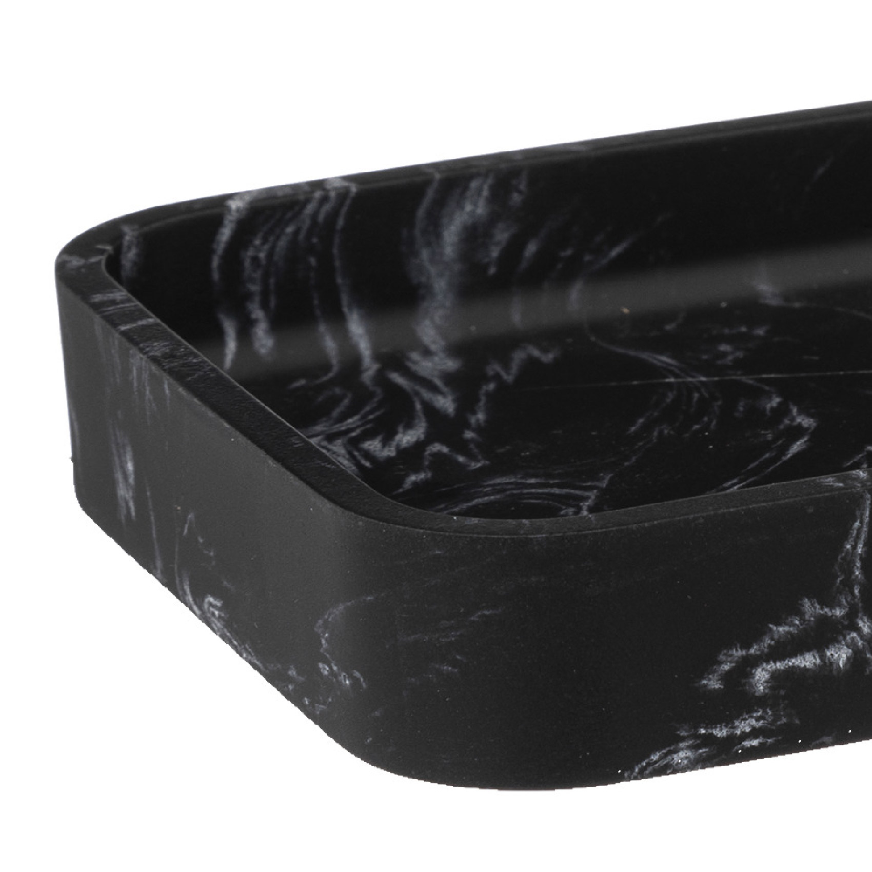 Plateau rectangulaire effet marbré — vue 3