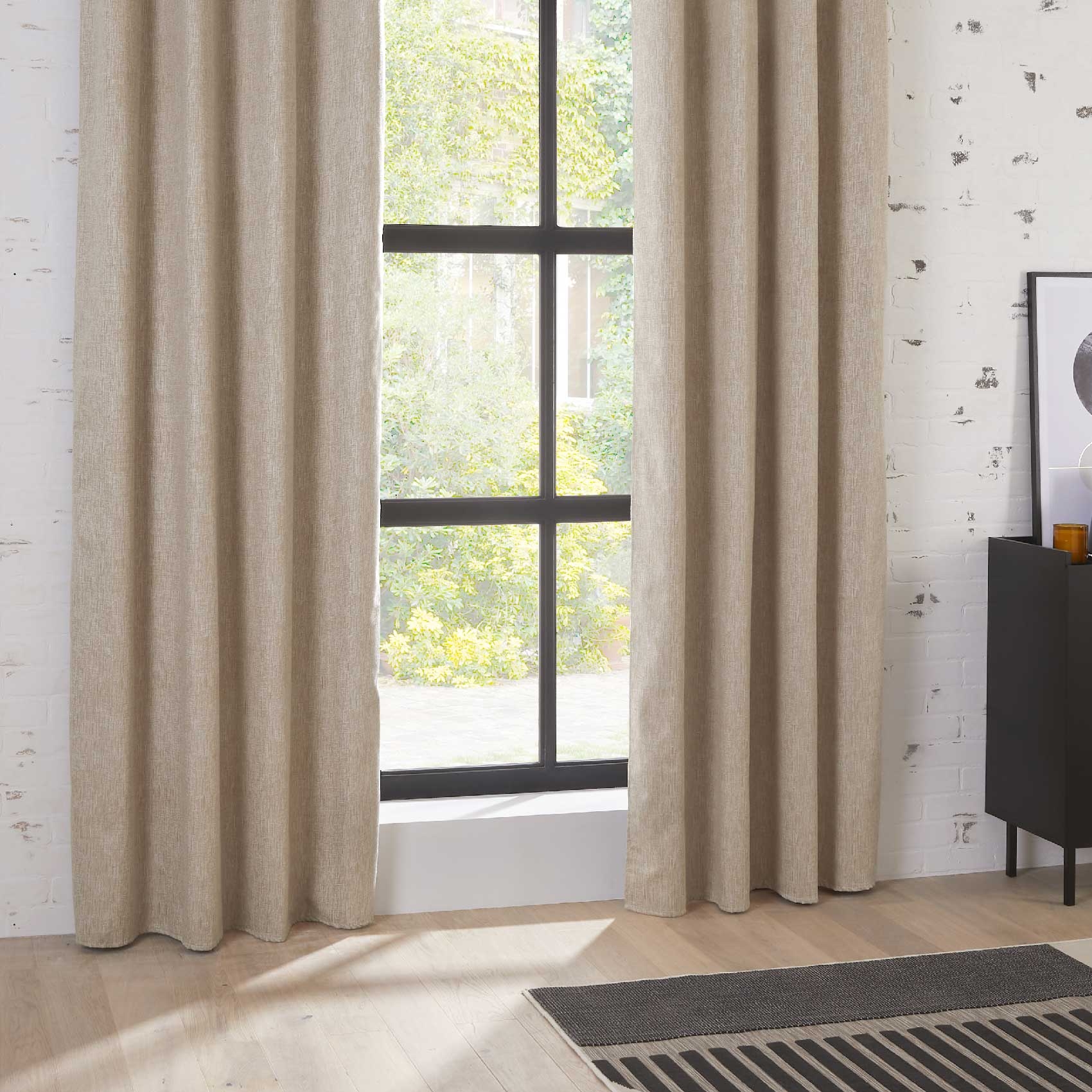 Rideau occultant effet lin chiné — vue 4