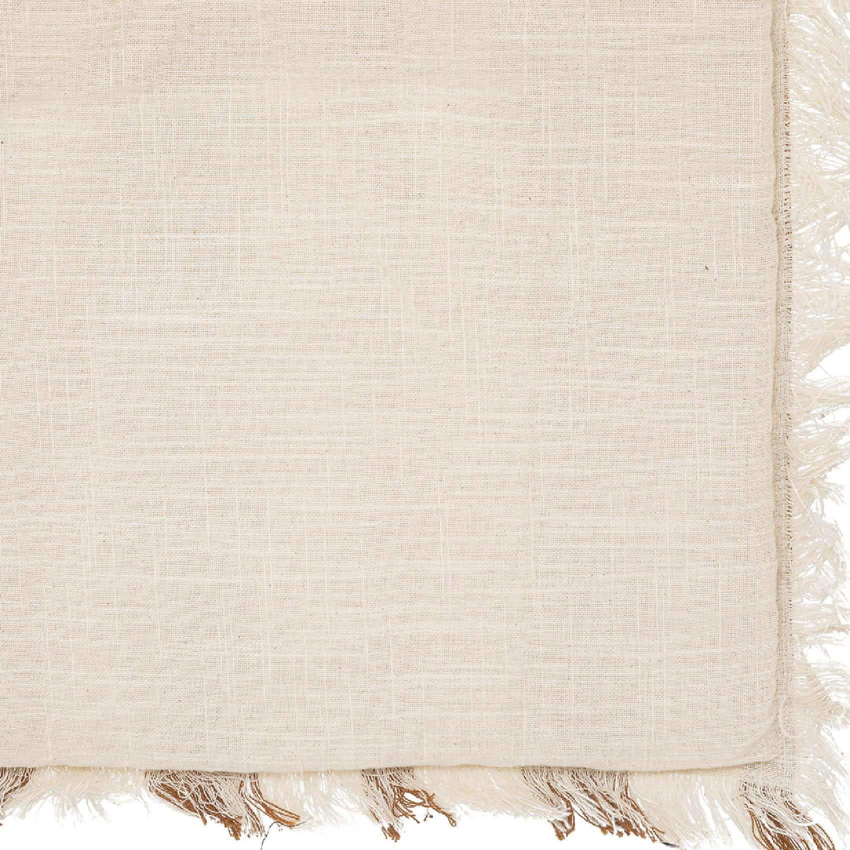 Edredon beige à franges — vue 3