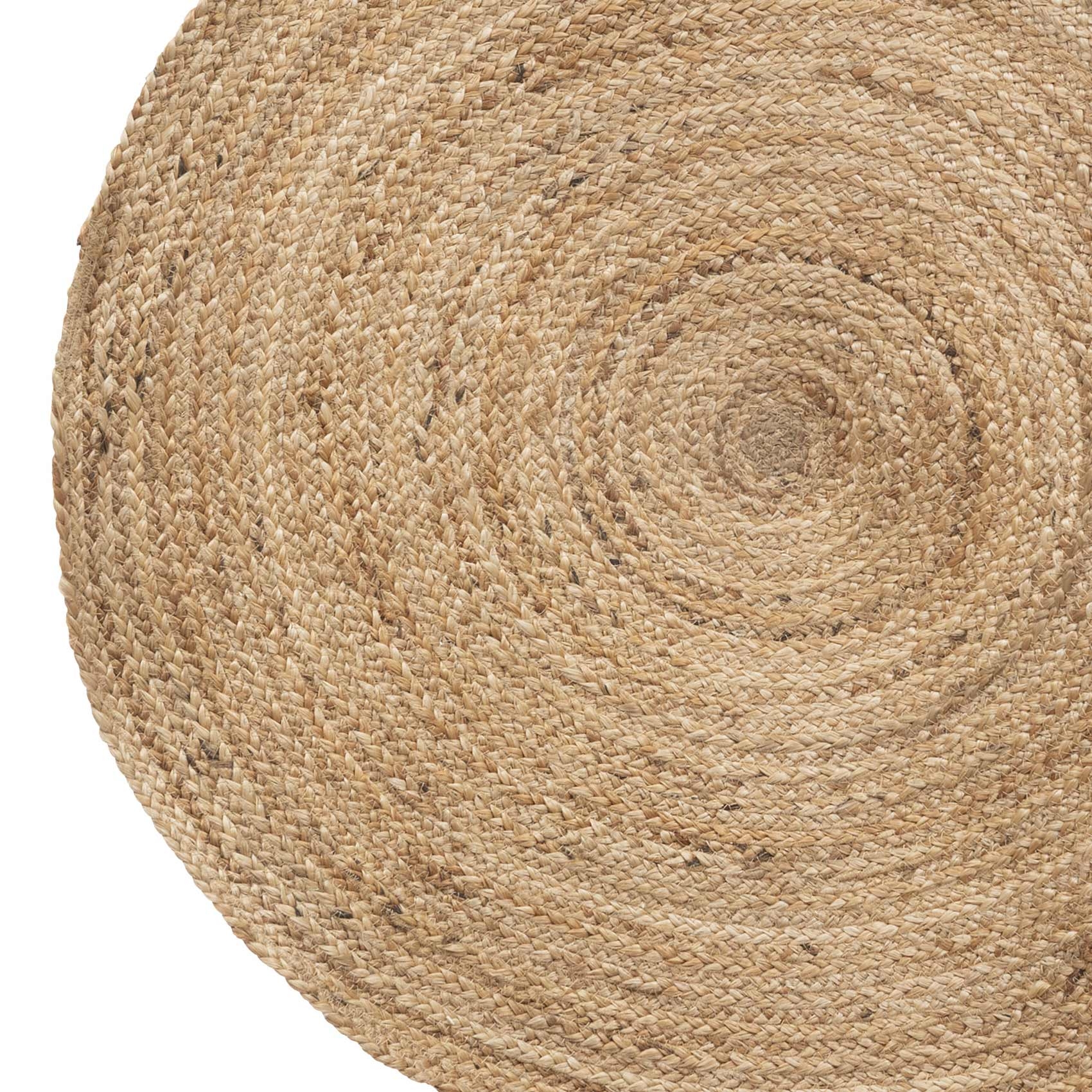 Tapis rond en jute tressé — vue 3