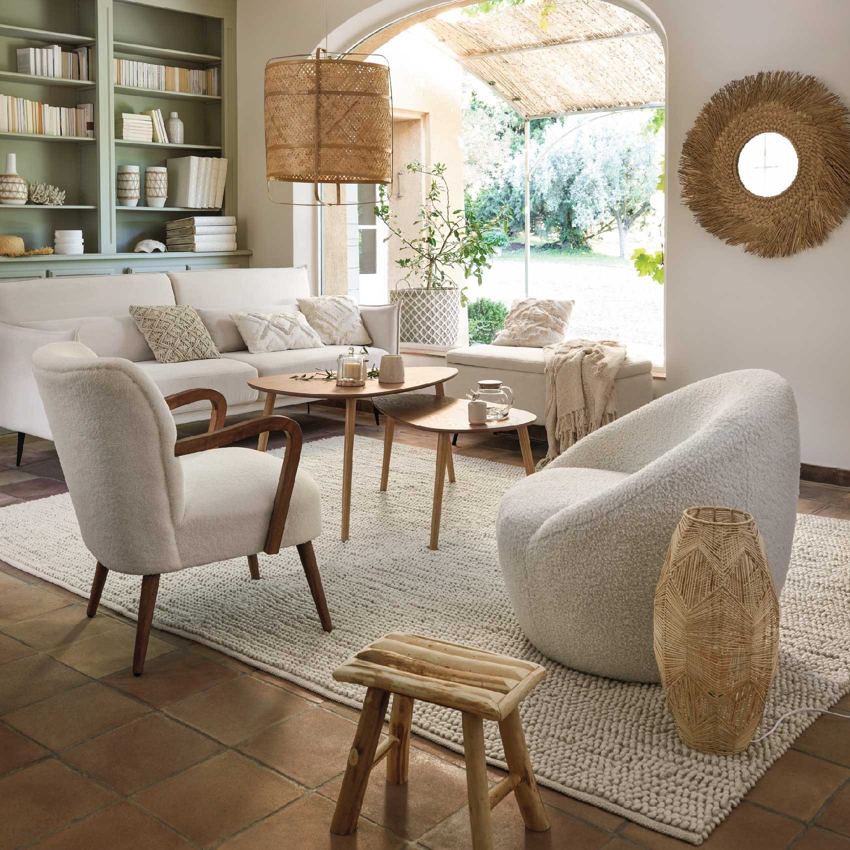 Fauteuil en bouclette avec accoudoirs — vue 4