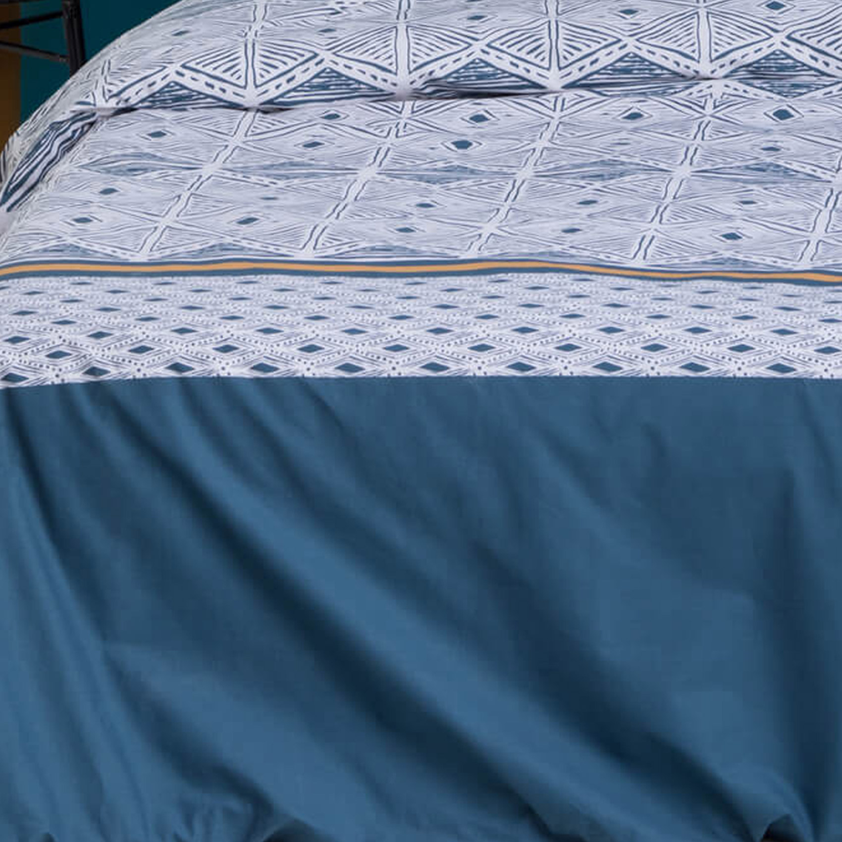 Parure de couette en percale de coton aux motifs texturés — vue 4
