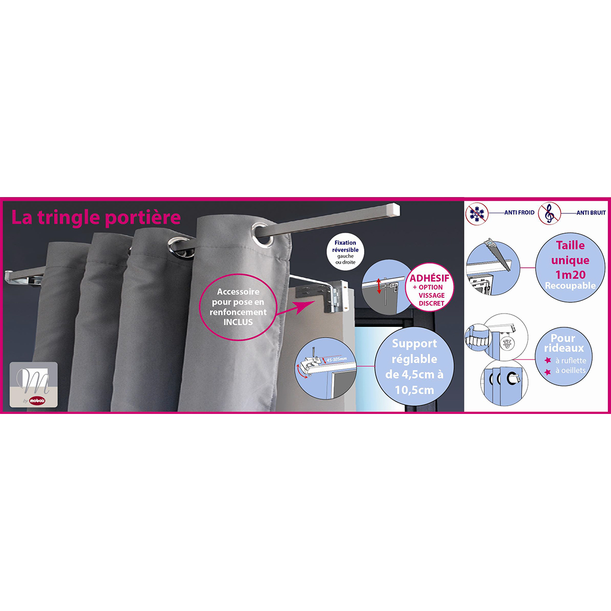 Tringle portière recoupable — vue 5