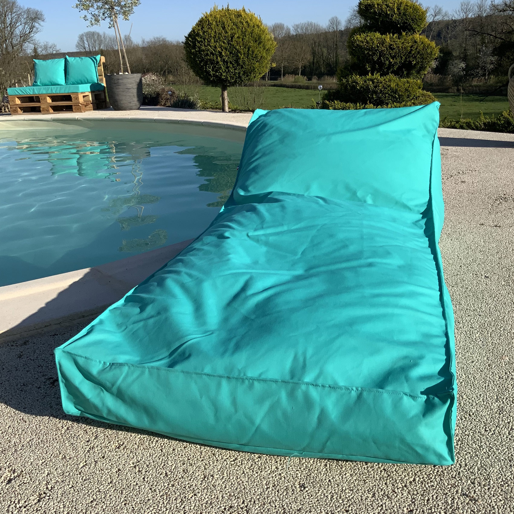 Matelas bain de soleil en microbille — vue 6