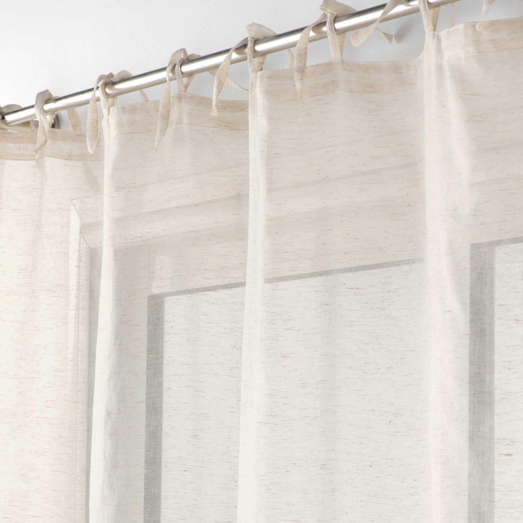 Voilage à nouettes effet lin tissé — vue 3