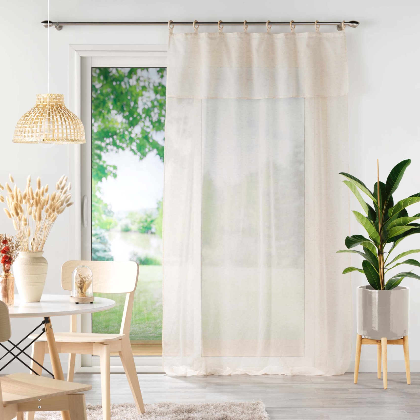 Voilage à volant et œillets en bois — vue 4