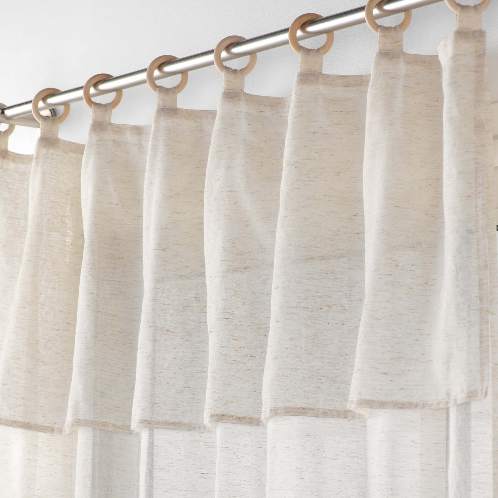 Voilage à volant et œillets en bois — vue 3