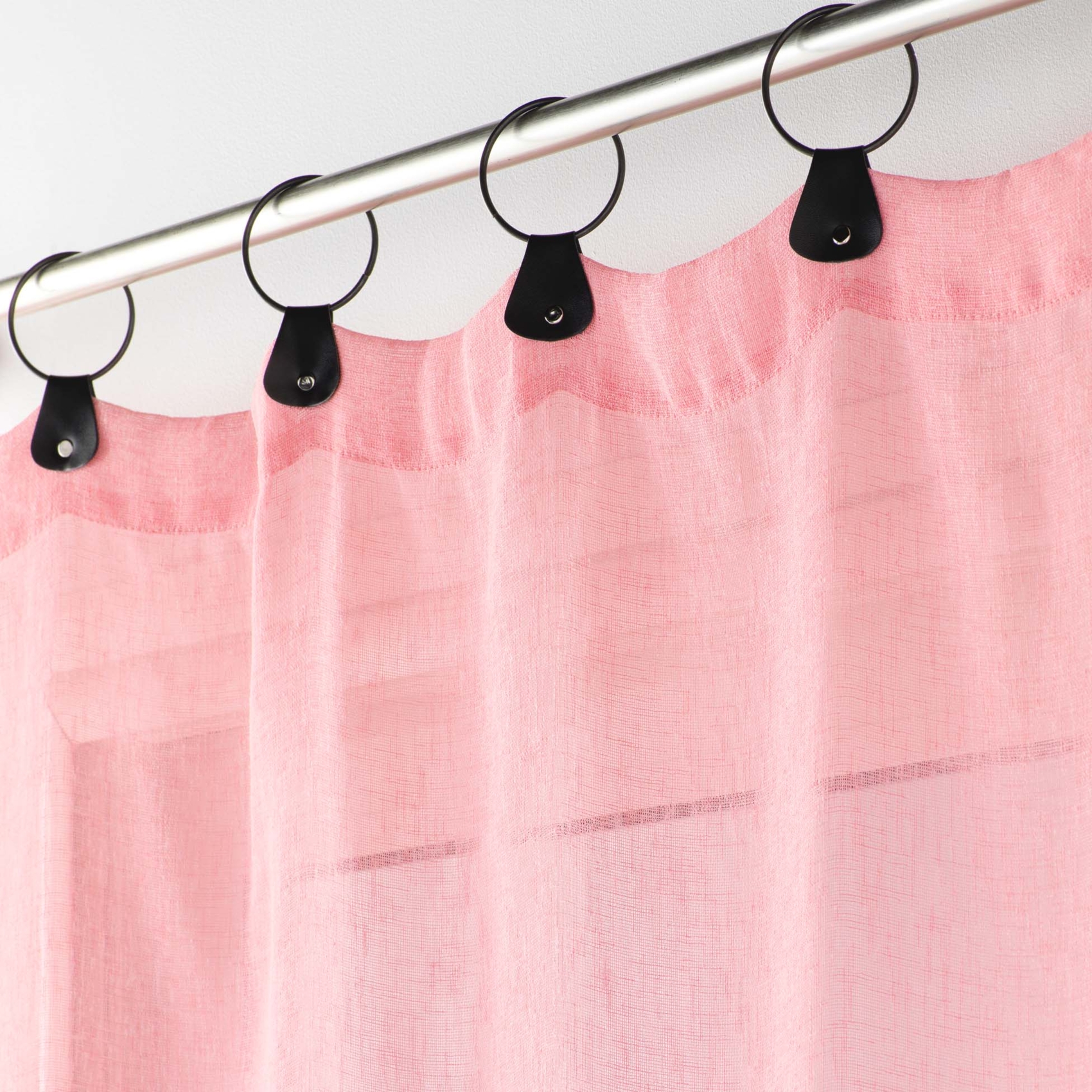 Voilage à anneaux en voile tissé — vue 3