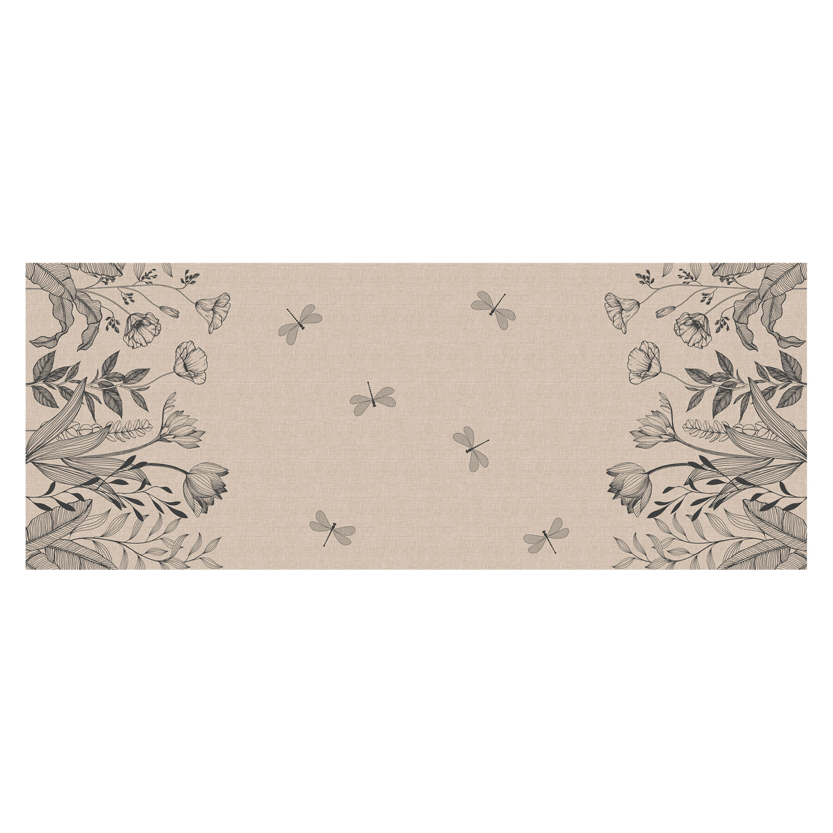 Toile cirée effet textile fleuri — vue 3