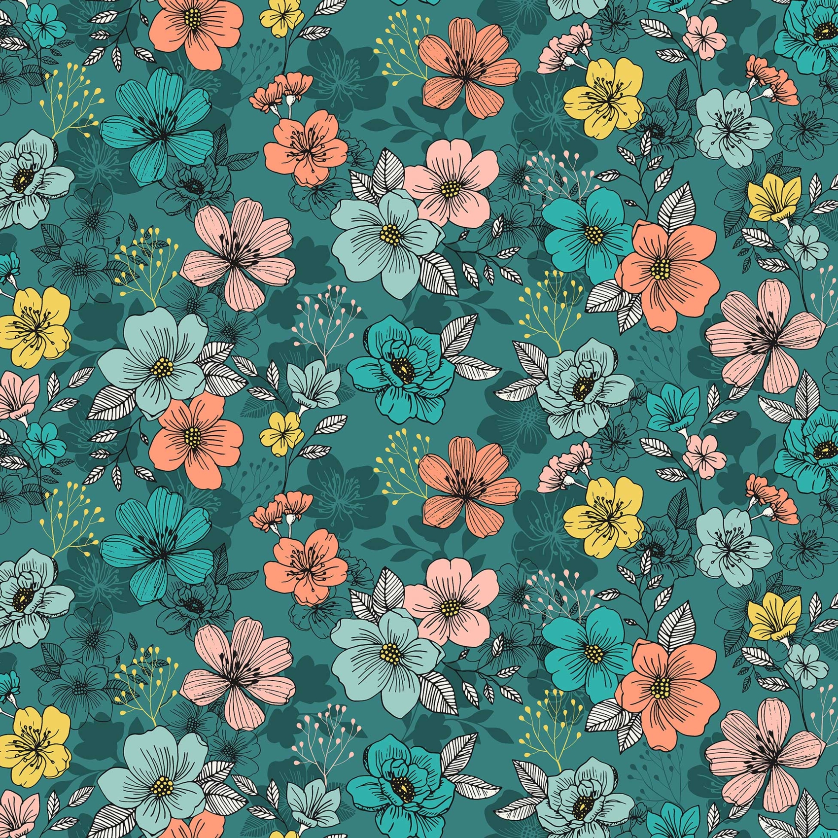 Toile cirée esprit fleuri